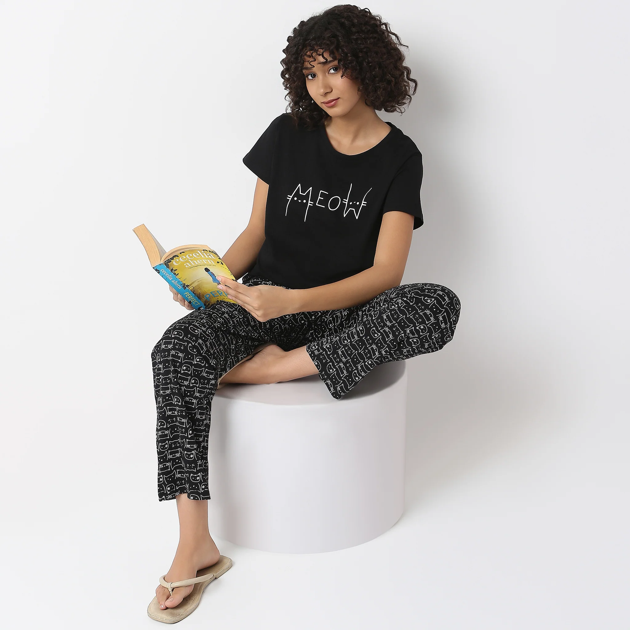 Knitted Printed Lounge T-Shirt