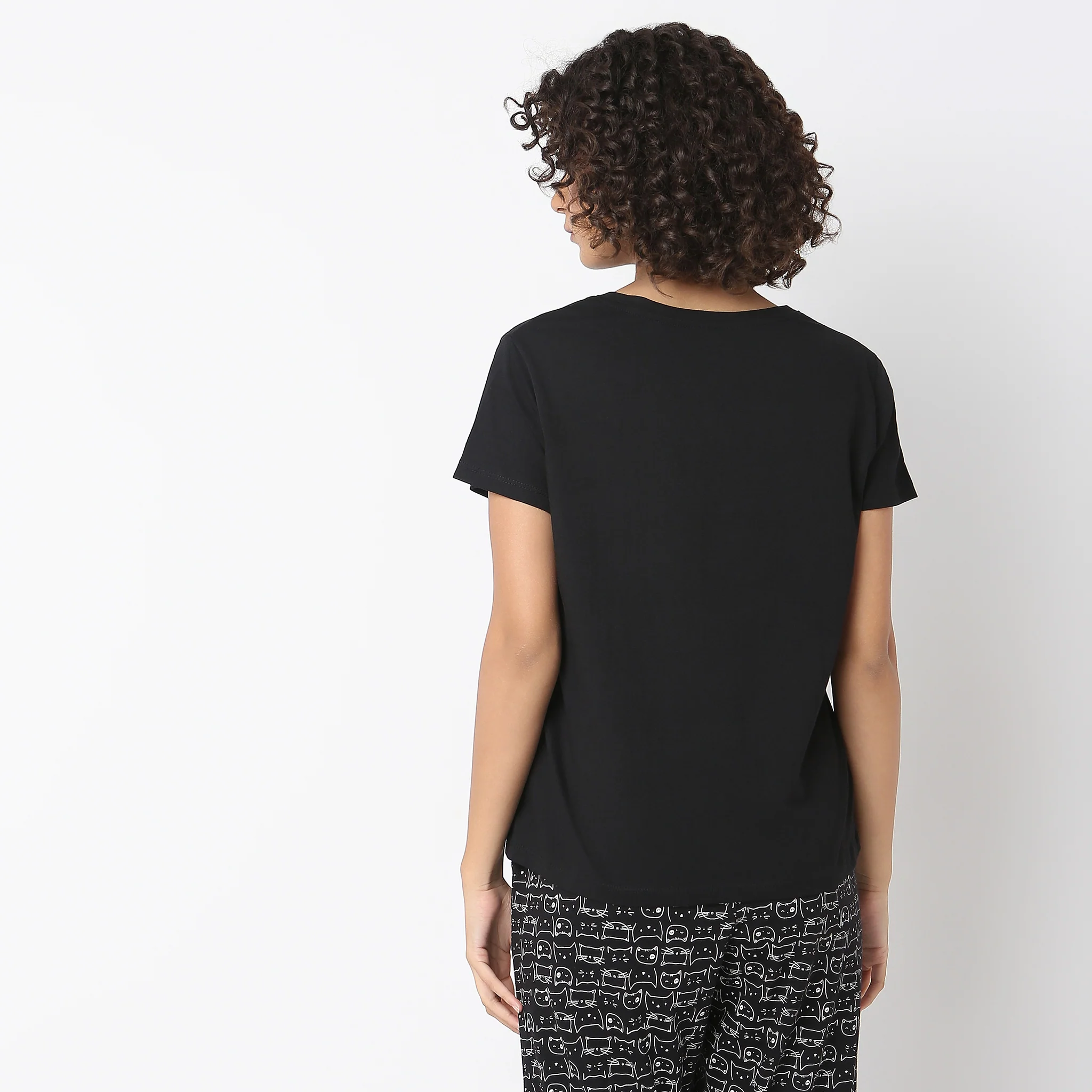 Knitted Printed Lounge T-Shirt - Image 3