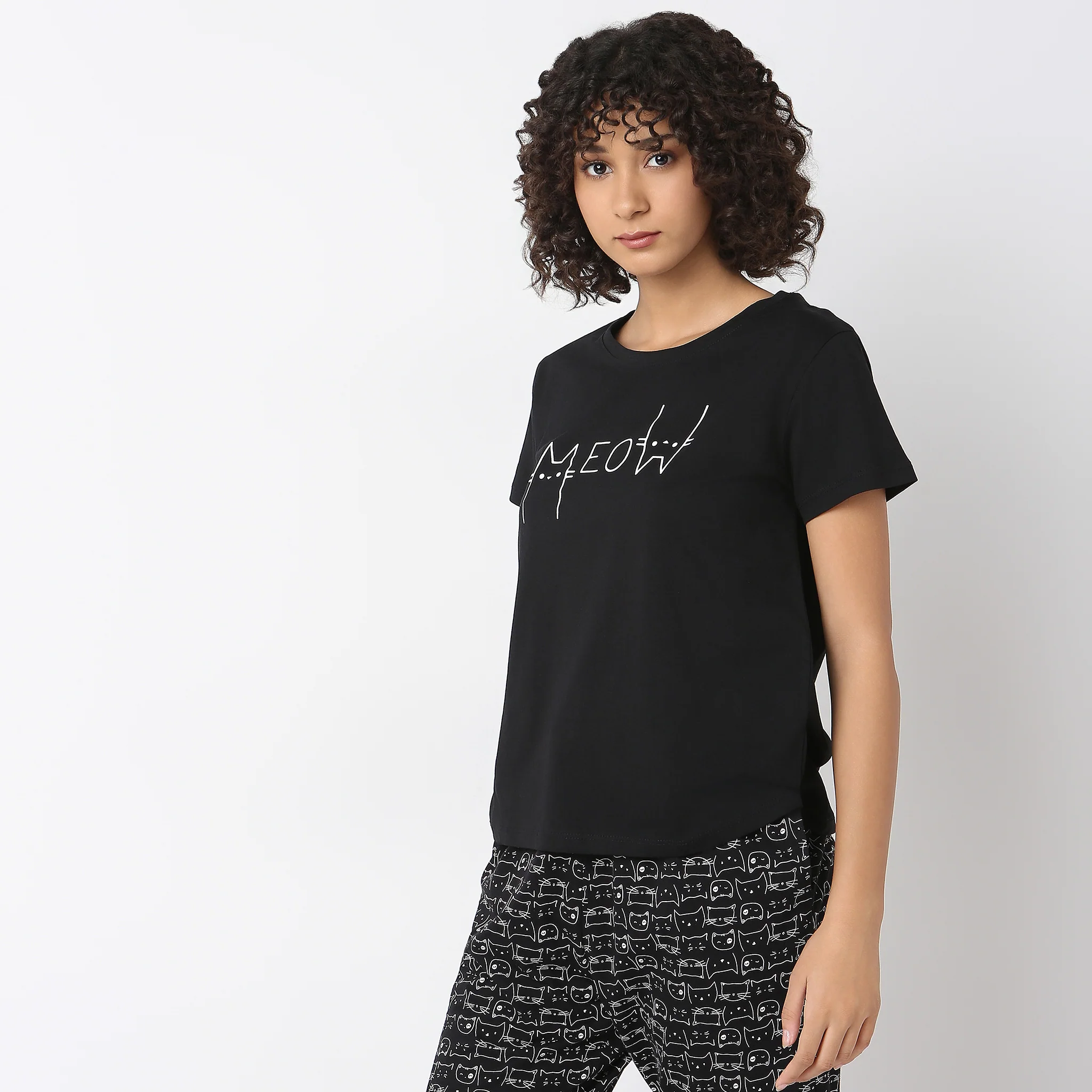 Knitted Printed Lounge T-Shirt - Image 5