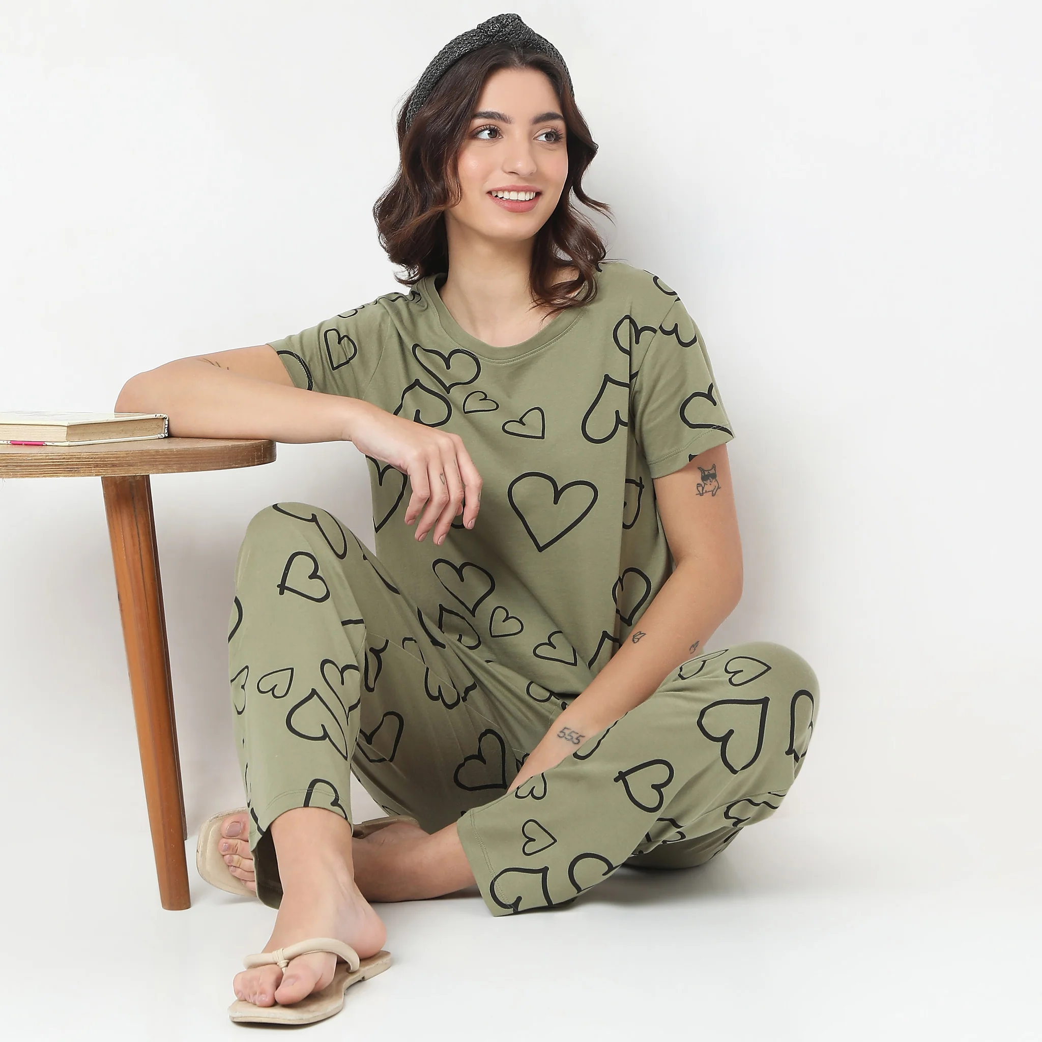Knitted Printed Lounge T-Shirt