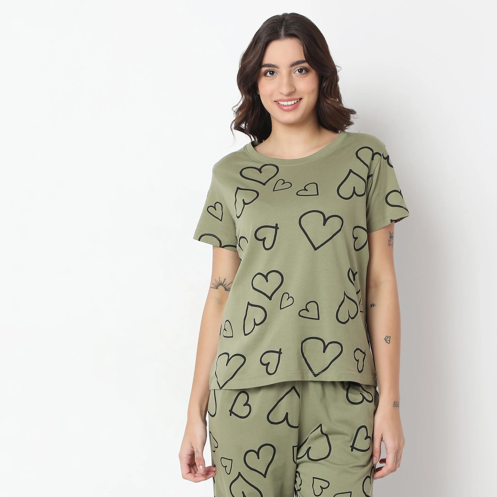 Knitted Printed Lounge T-Shirt - Image 2