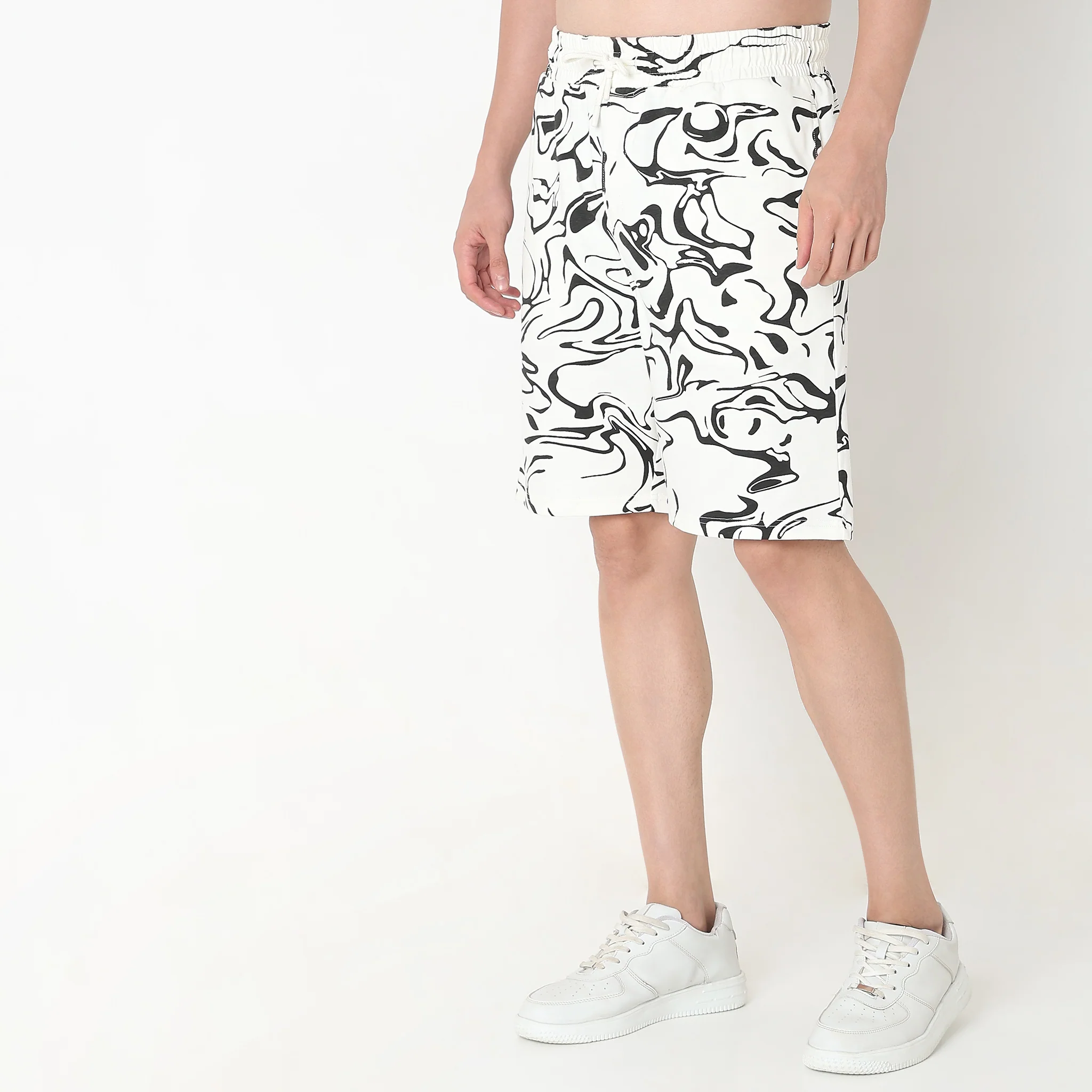 Uni Sets™ Aviator Printed Coordinated Look Mid Rise Shorts - Image 4