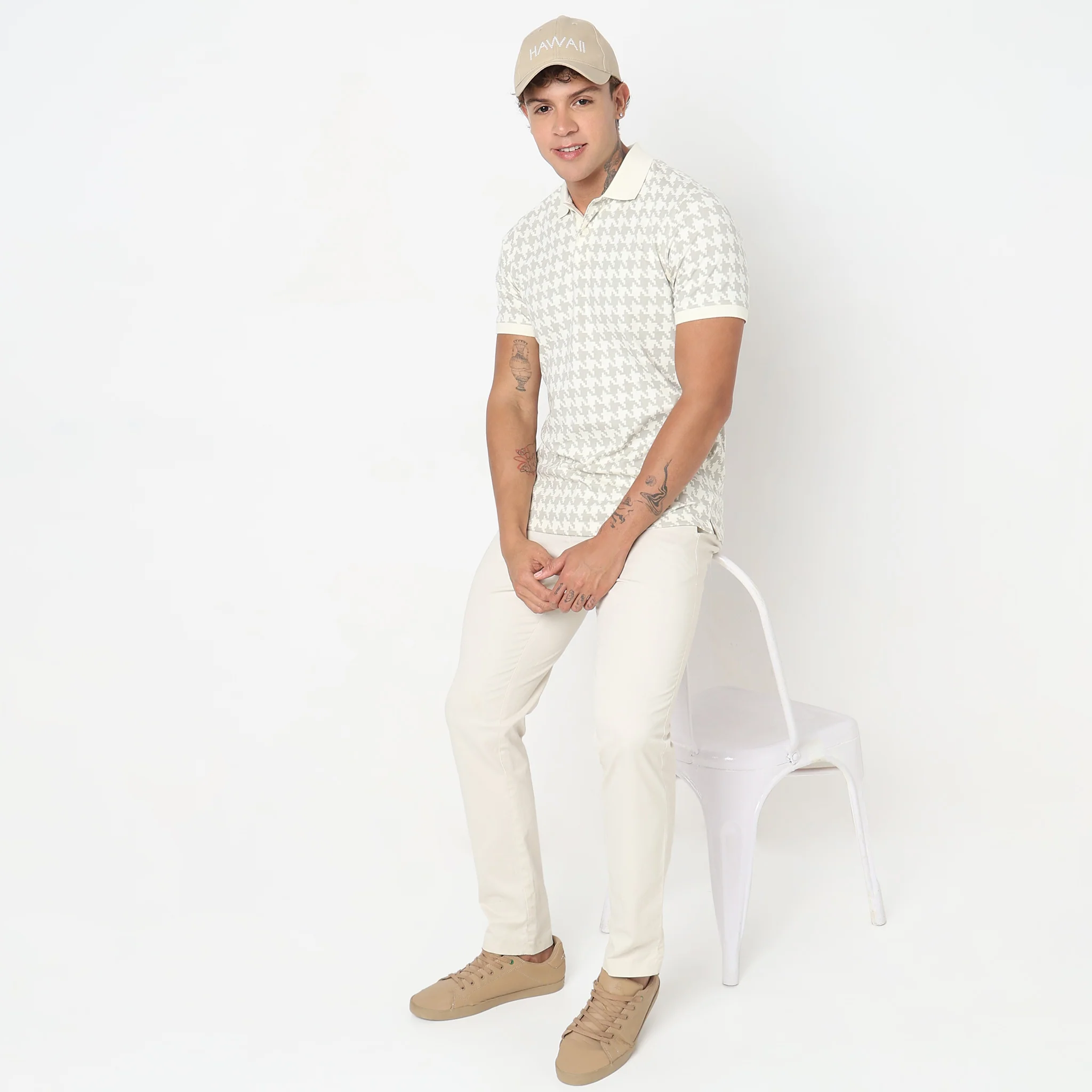 Regular Fit Printed Polo T-Shirt