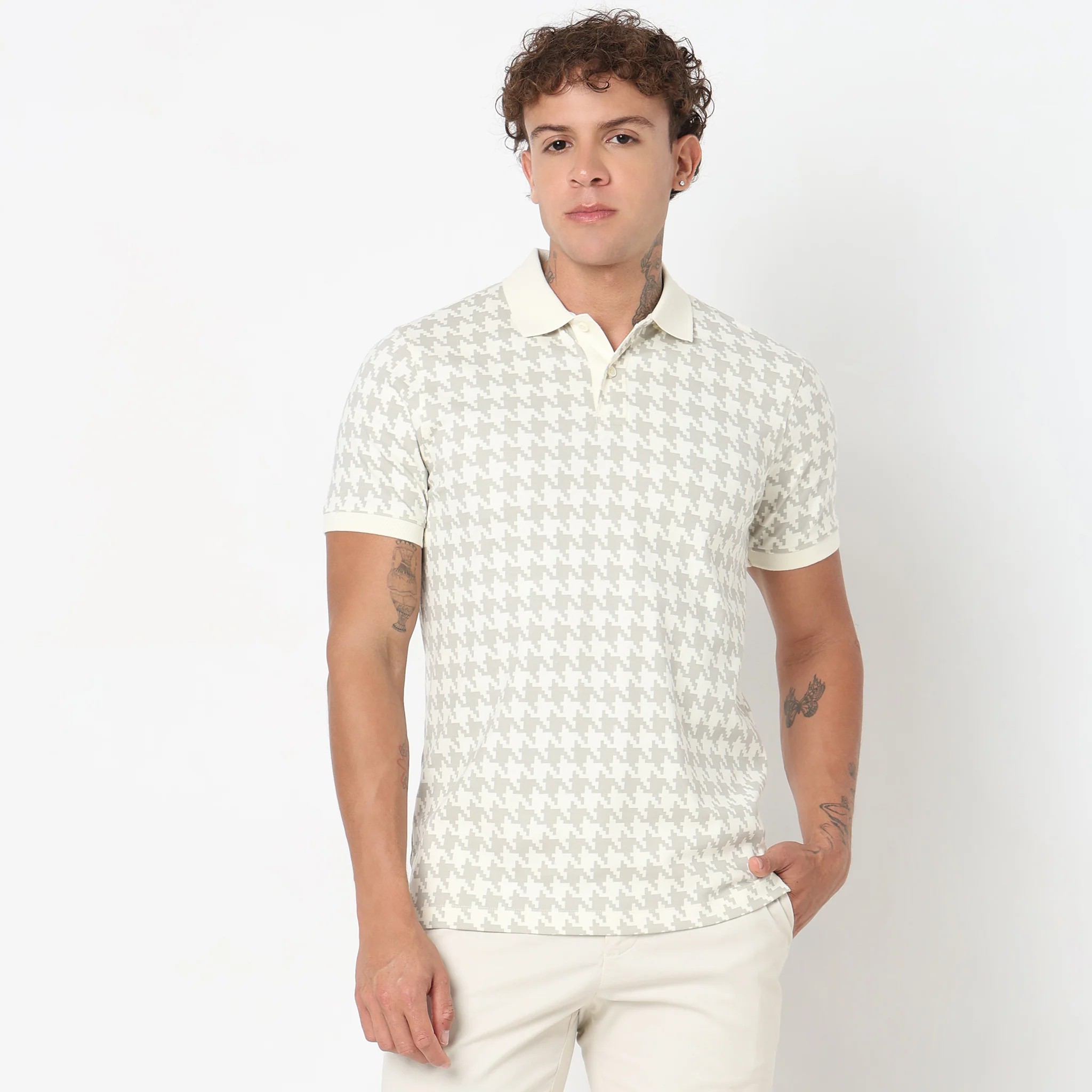 Regular Fit Printed Polo T-Shirt - Image 2