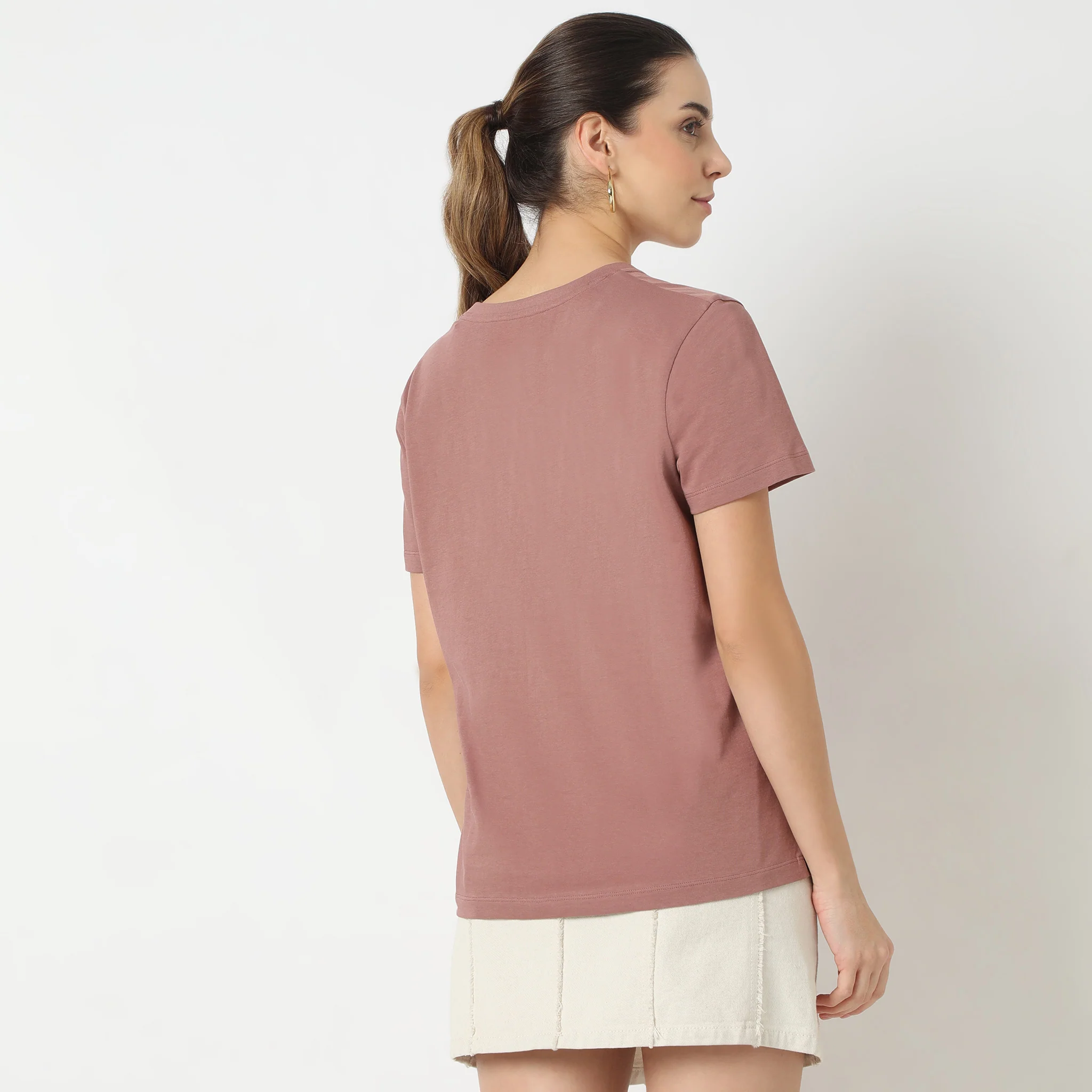 Printed Short Sleeve Round Neck T-Shirt - Image 3