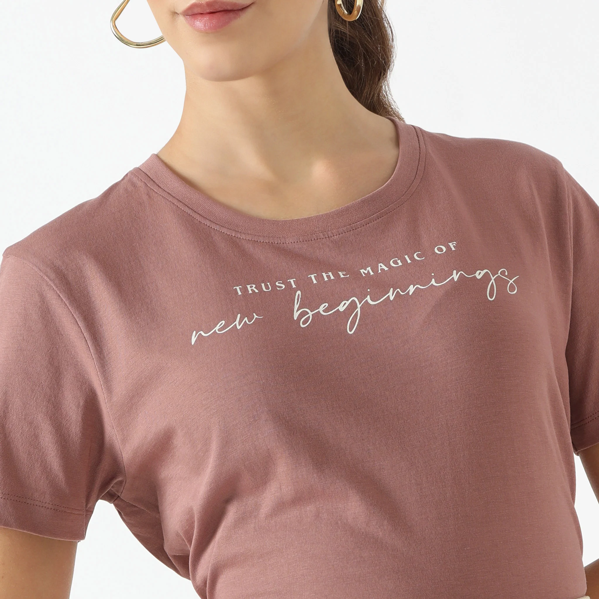 Printed Short Sleeve Round Neck T-Shirt - Image 4