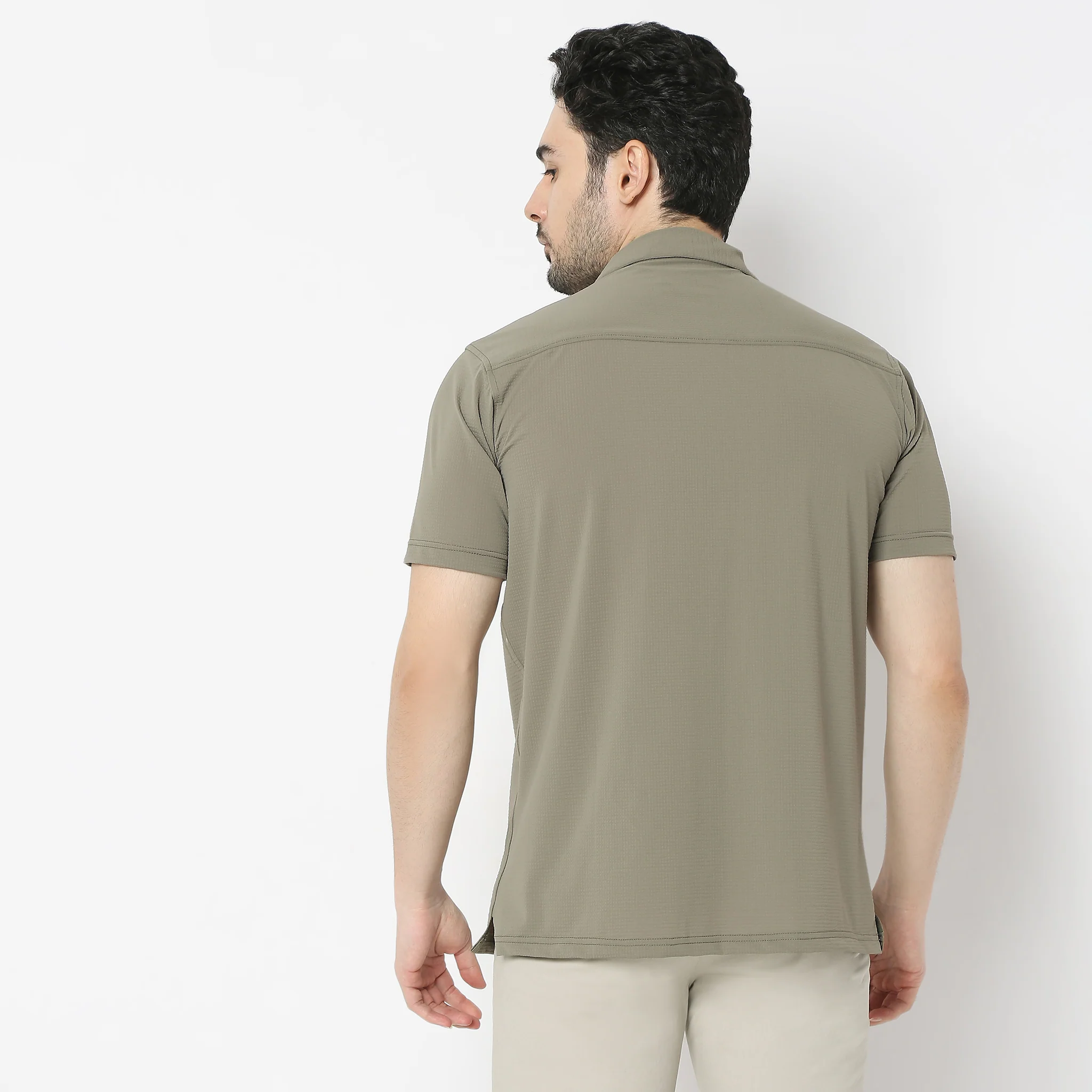 Camp Collar Half Sleeve Printed Bea Shirt - Image 13