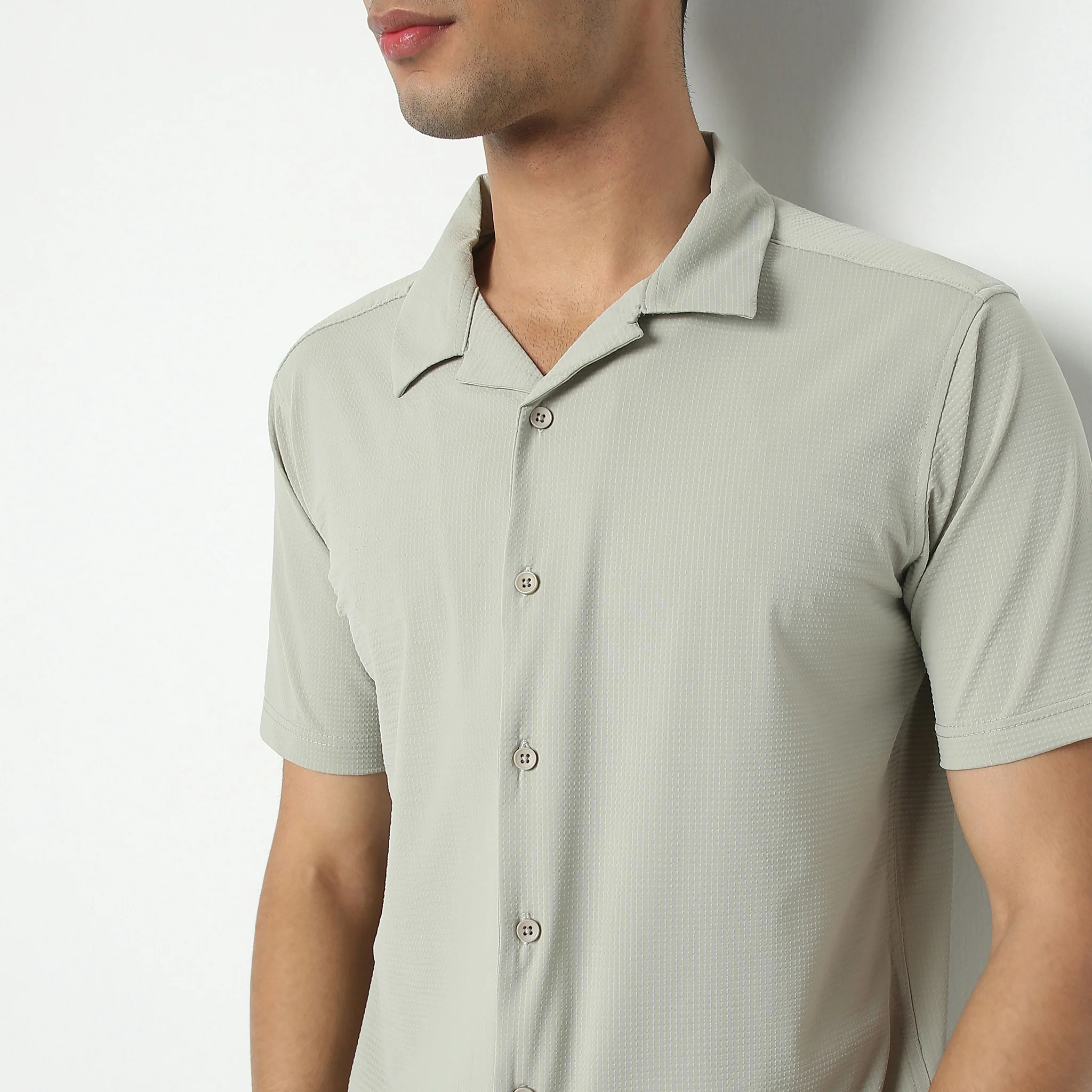 Camp Collar Half Sleeve Printed Bea Shirt - Image 4