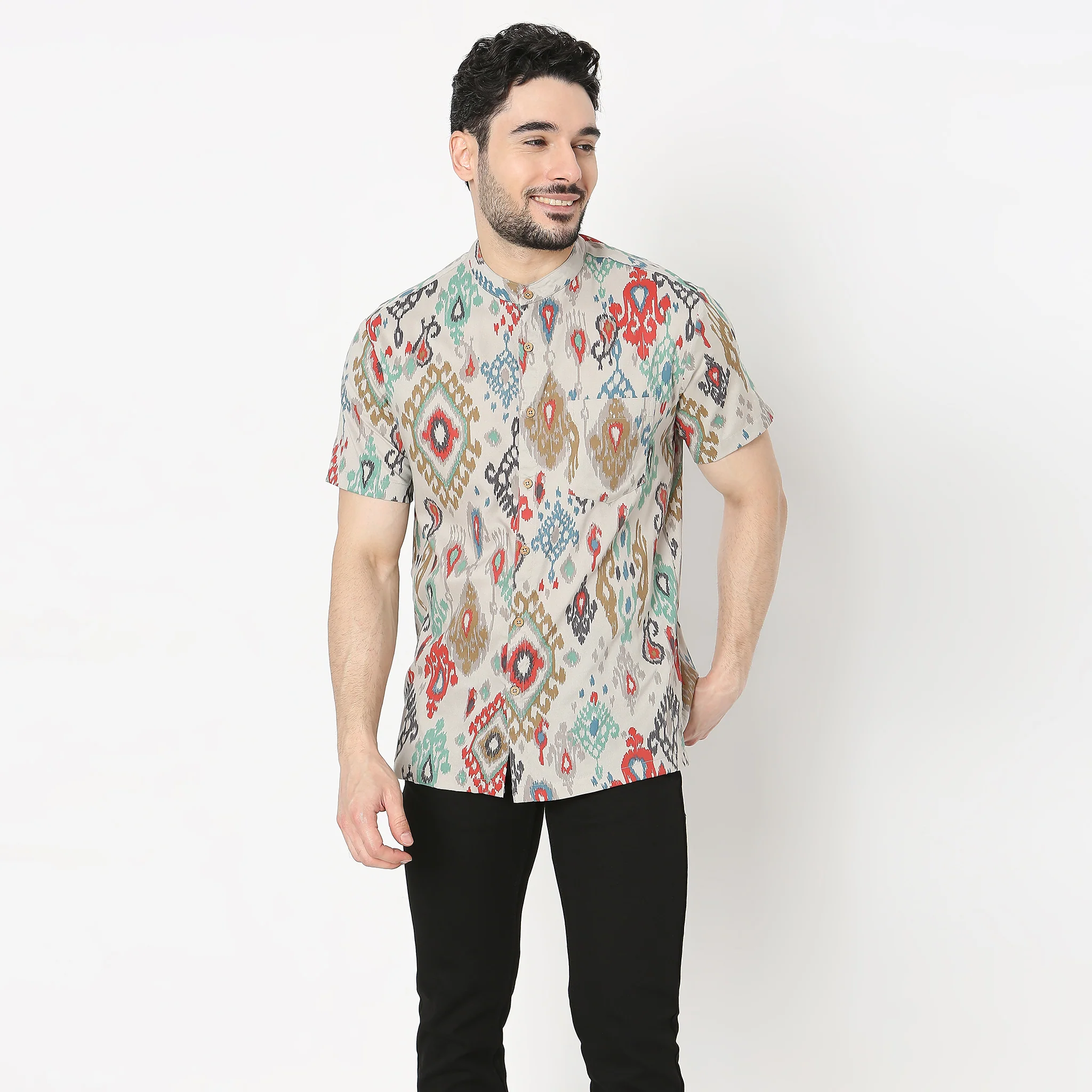 Regular Fit Printed Shirt - Image 2