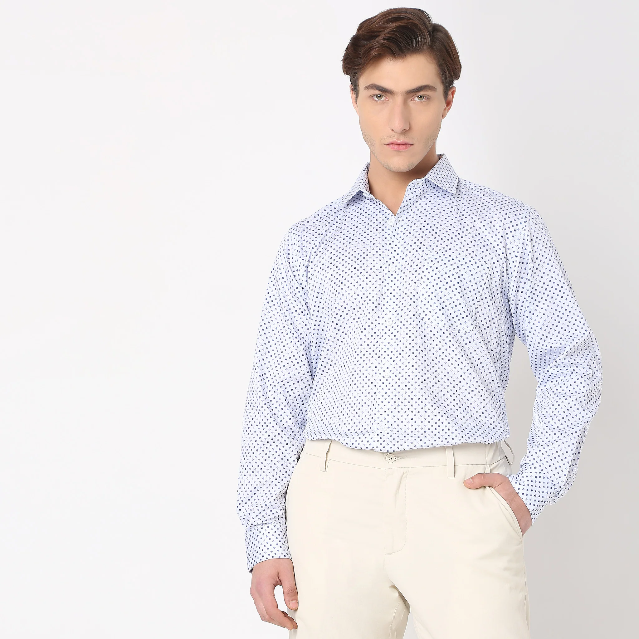 Regent™ Smart Pure Cotton Elegant Printed Shirt - Regular Fit - Image 2