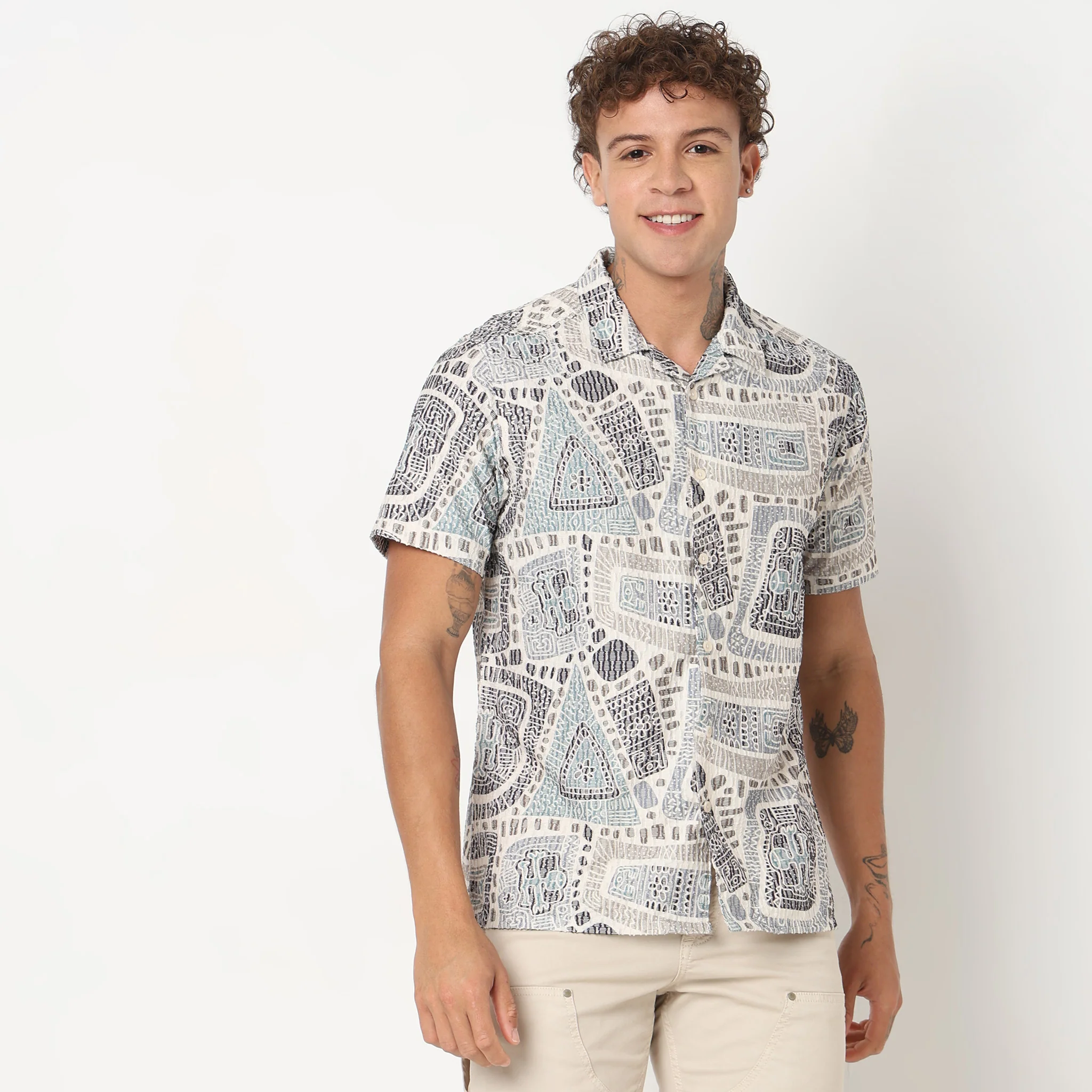 Regular Fit Printed Shirt - Image 17