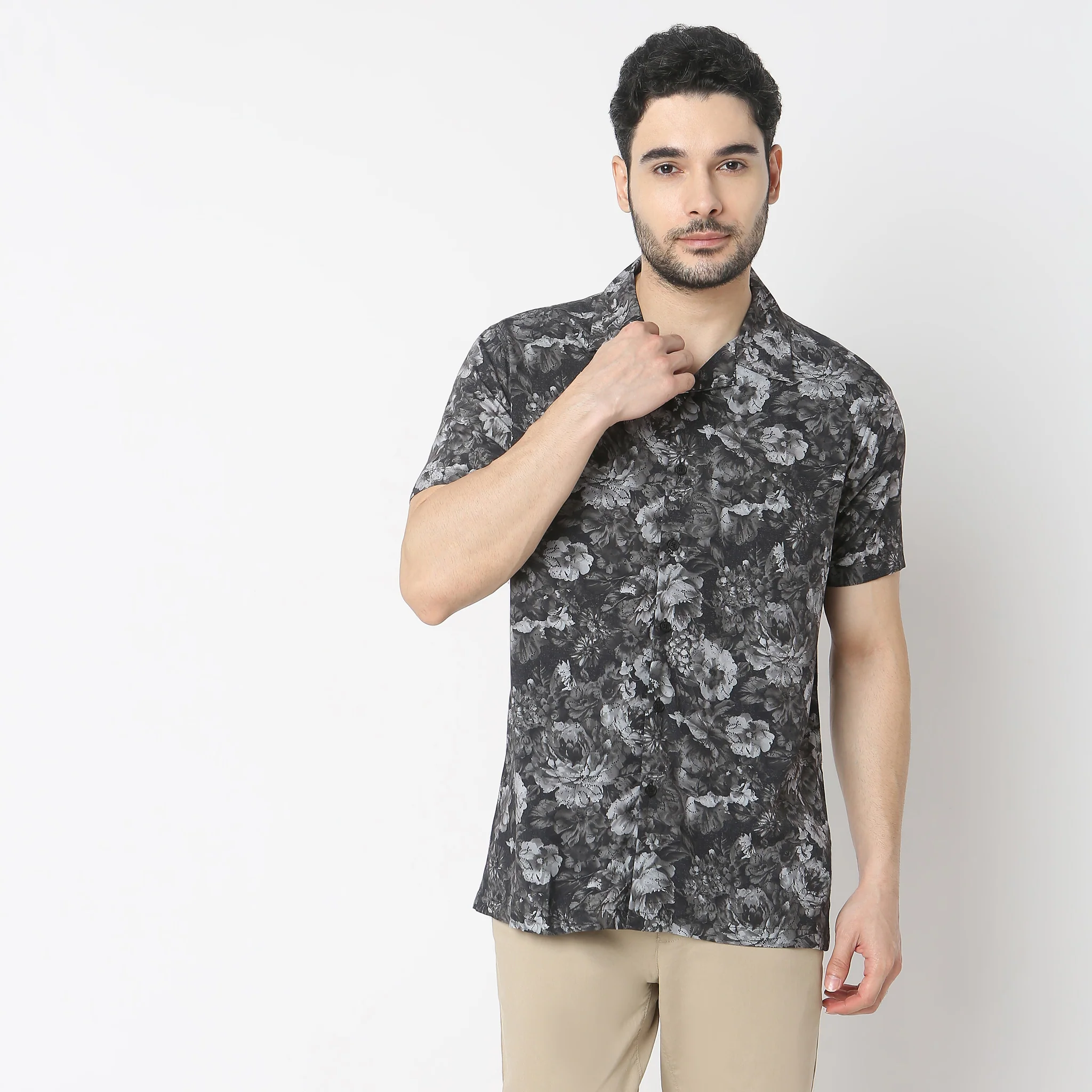 Retreat Shirts - 100% Rayón Regular Fit Printed Cuban Collar Shirt - Image 7