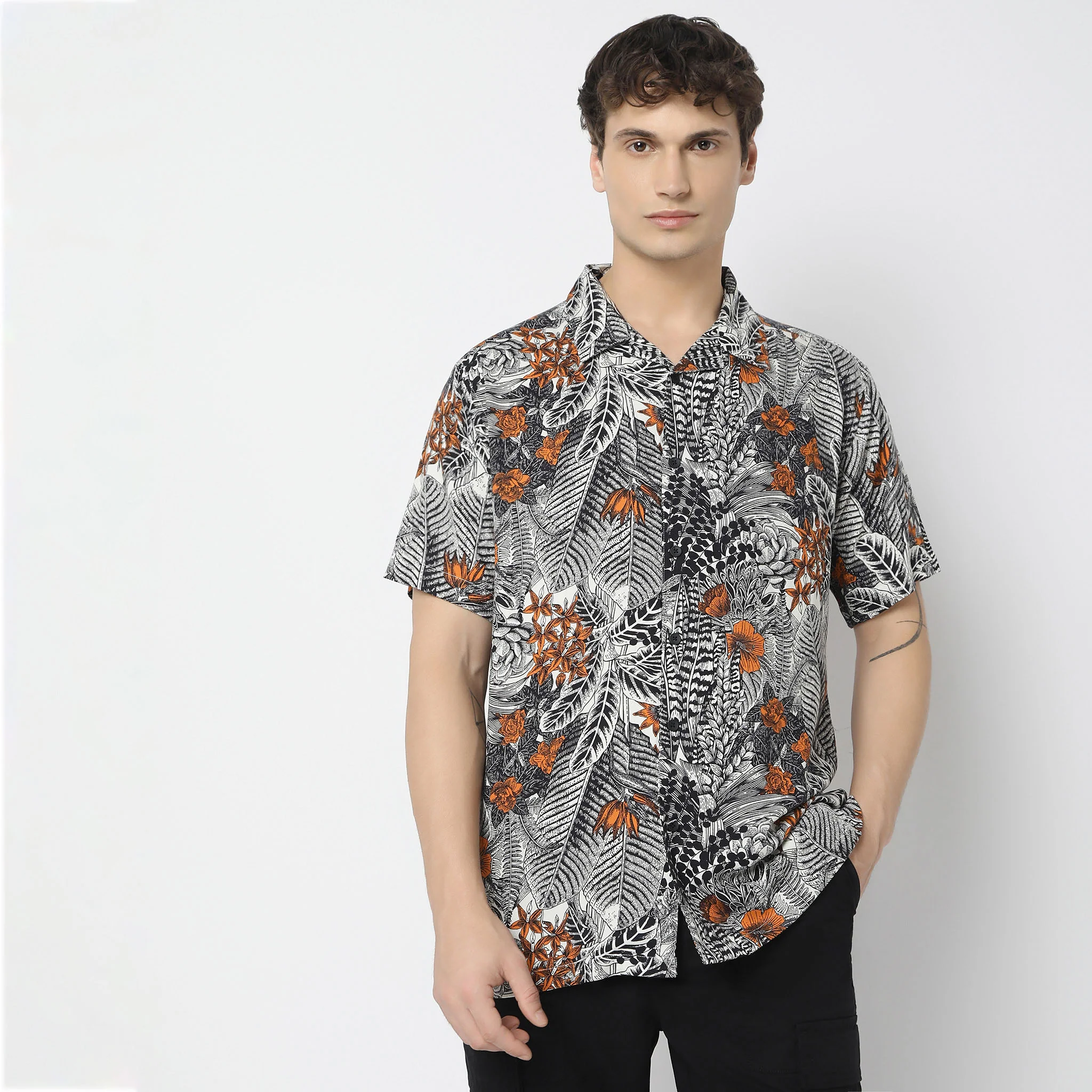 Retreat ®️ Shirt Premium 40s Fine Rayon Regular Fit Printed Shirt - Image 7