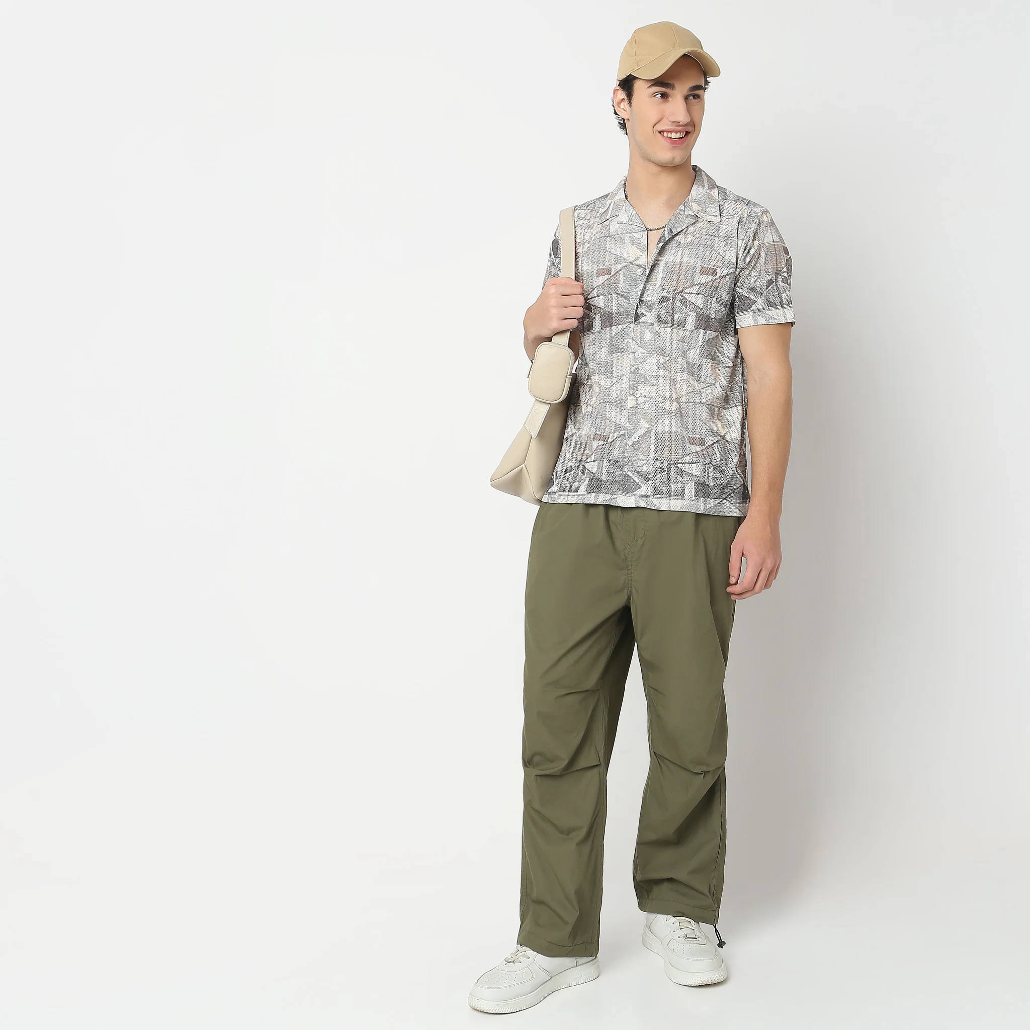 Printed Camp Collar Half Sleeve Edgy Aesthetic Retreat Shirt - Image 2