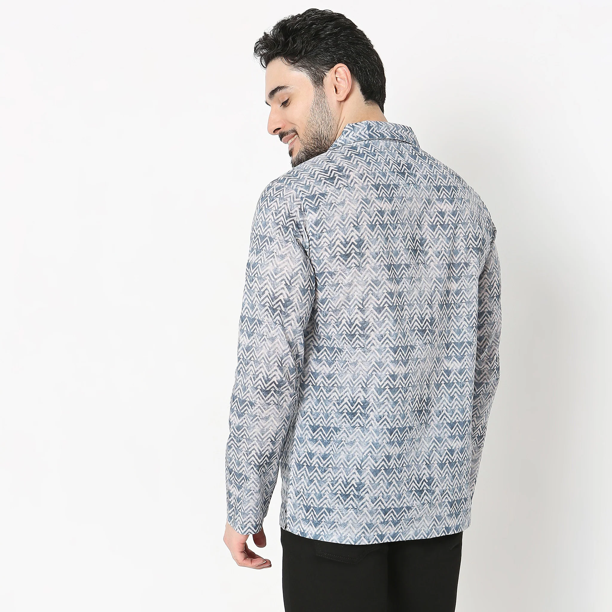 Regular Fit Printed Short Kurta - Image 3