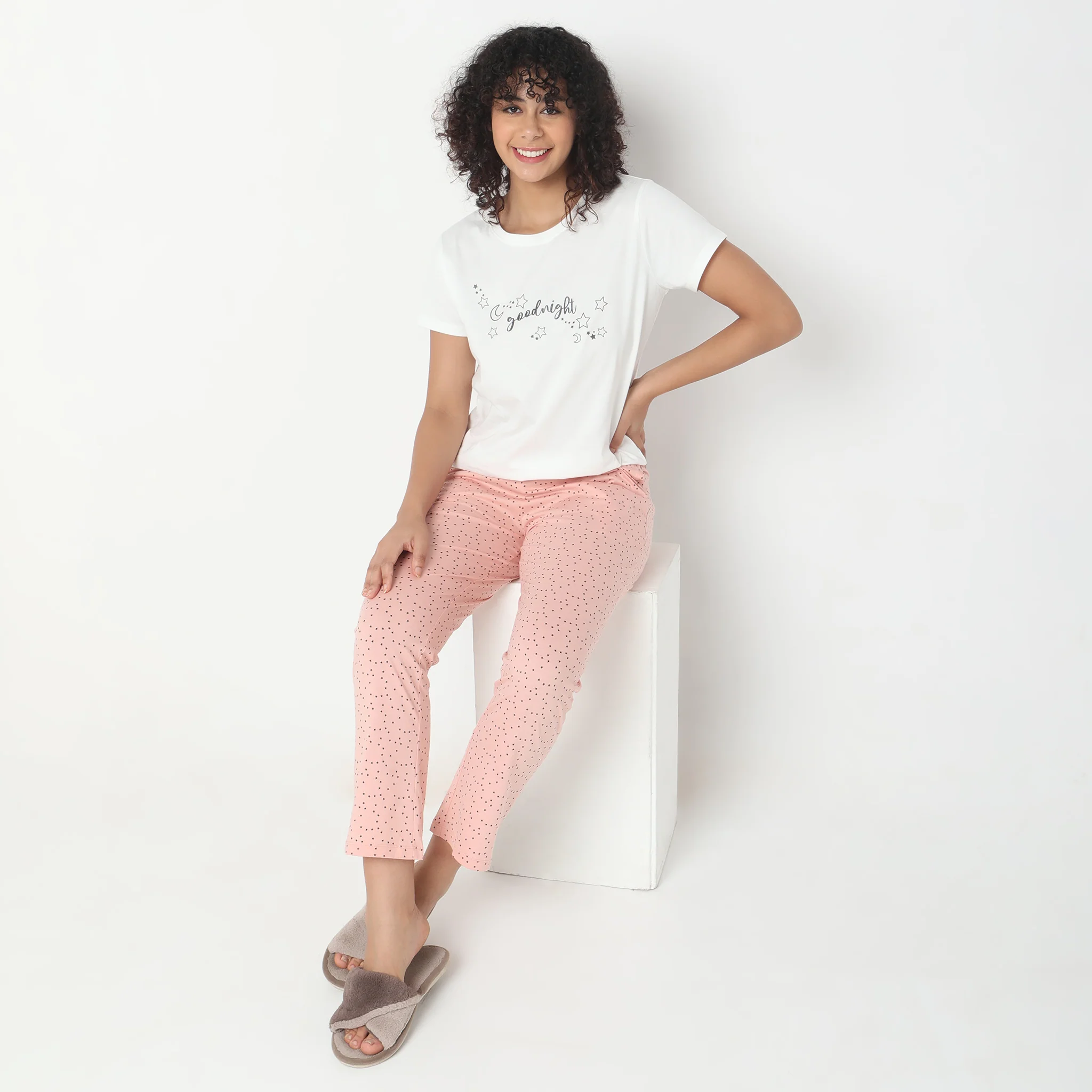 Knitted Printed Lounge T-Shirt
