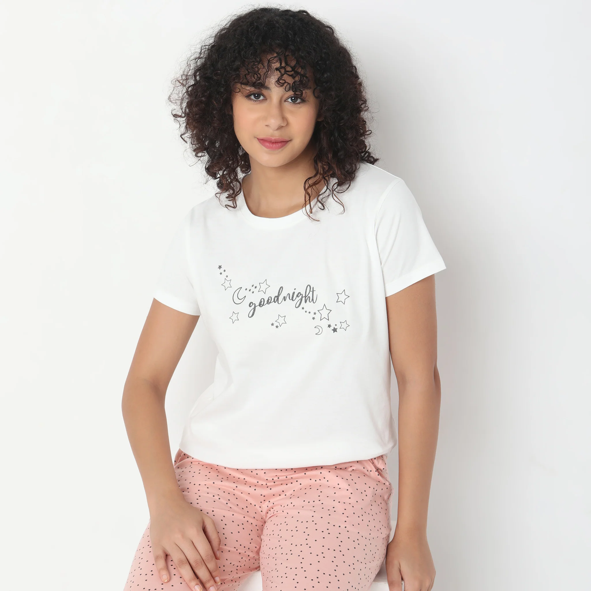 Knitted Printed Lounge T-Shirt - Image 2