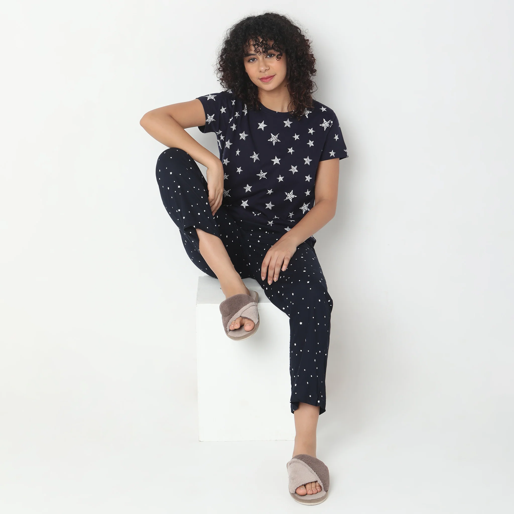 Knitted Printed Lounge T-Shirt
