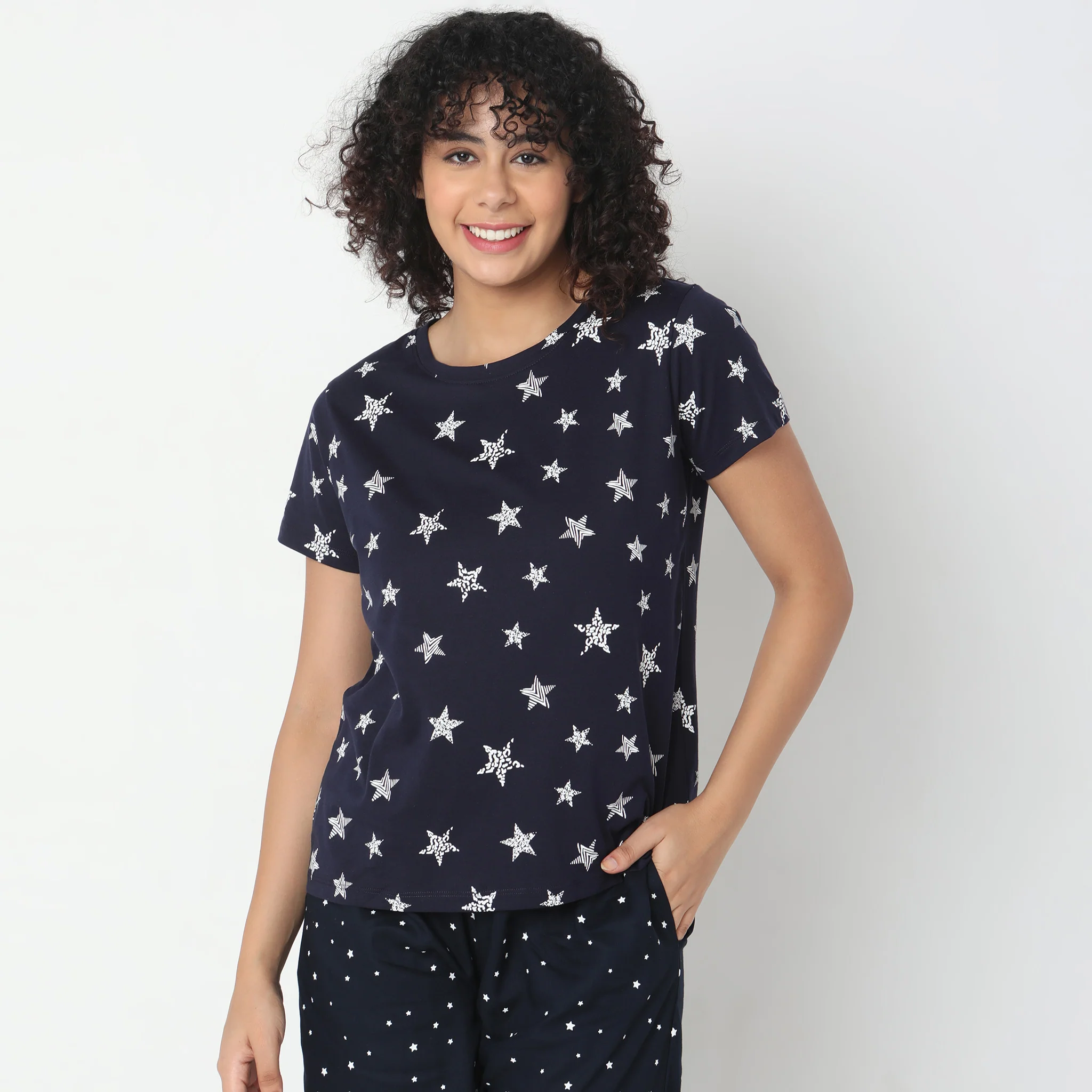 Knitted Printed Lounge T-Shirt - Image 2