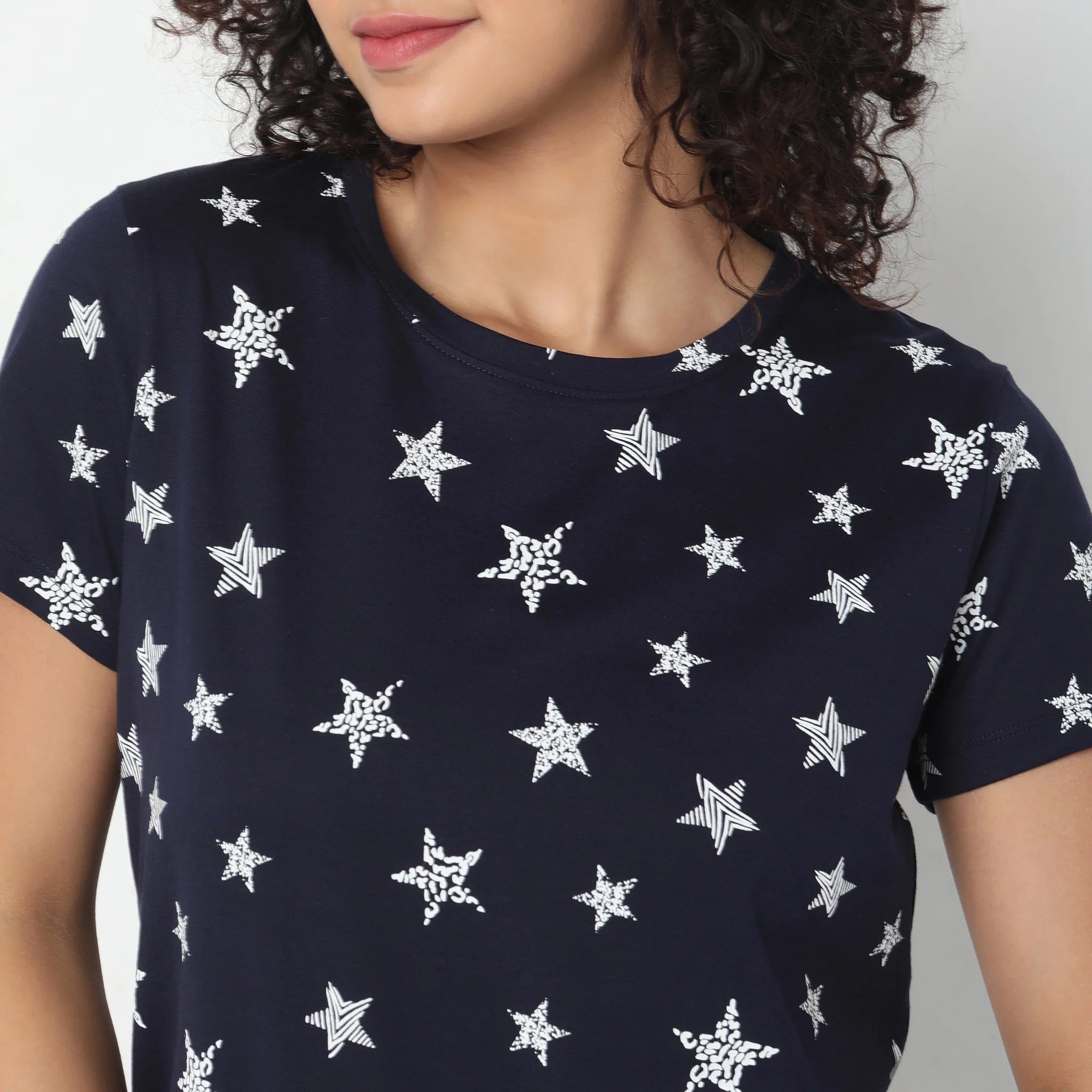 Knitted Printed Lounge T-Shirt - Image 4