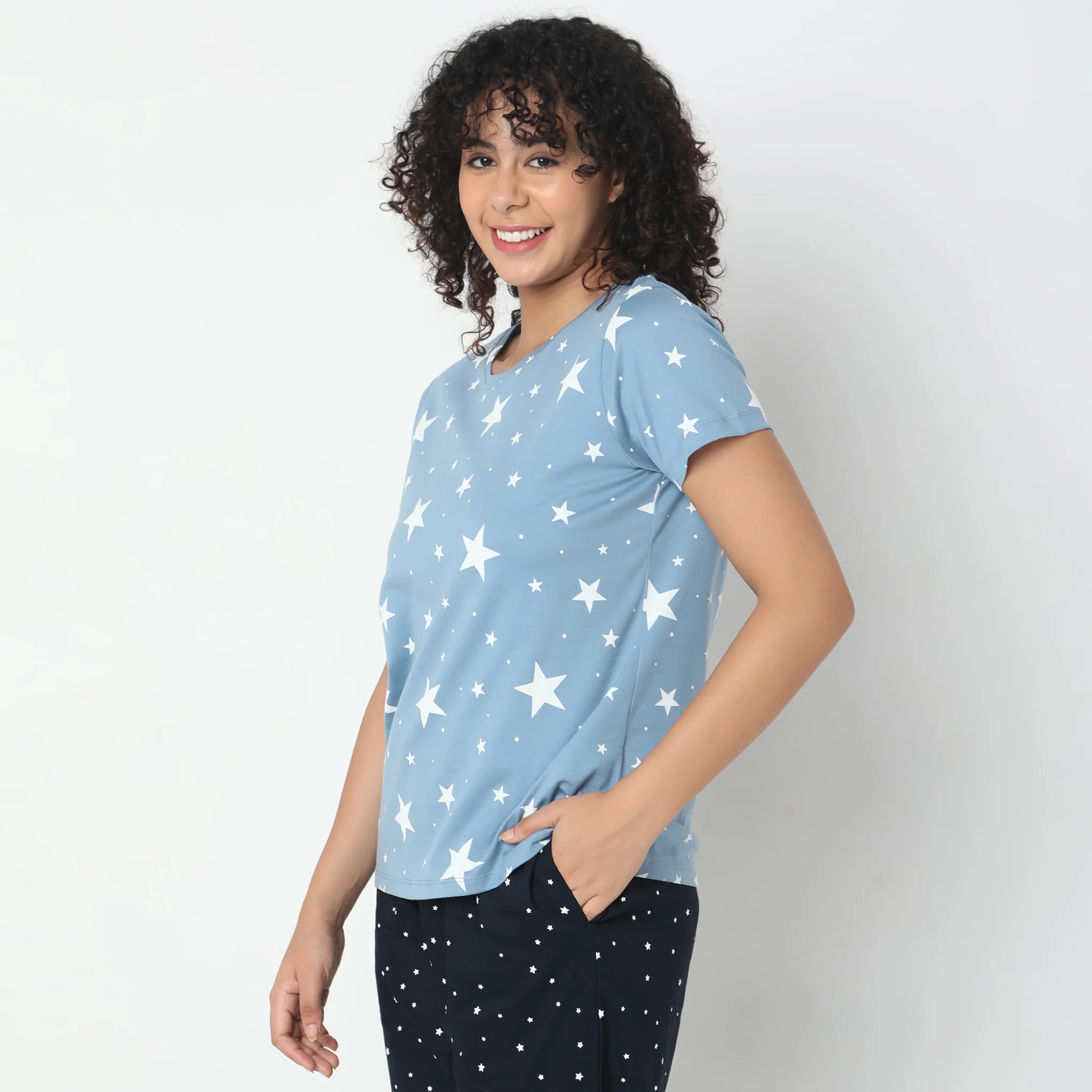 Knitted Printed Lounge T-Shirt - Image 5