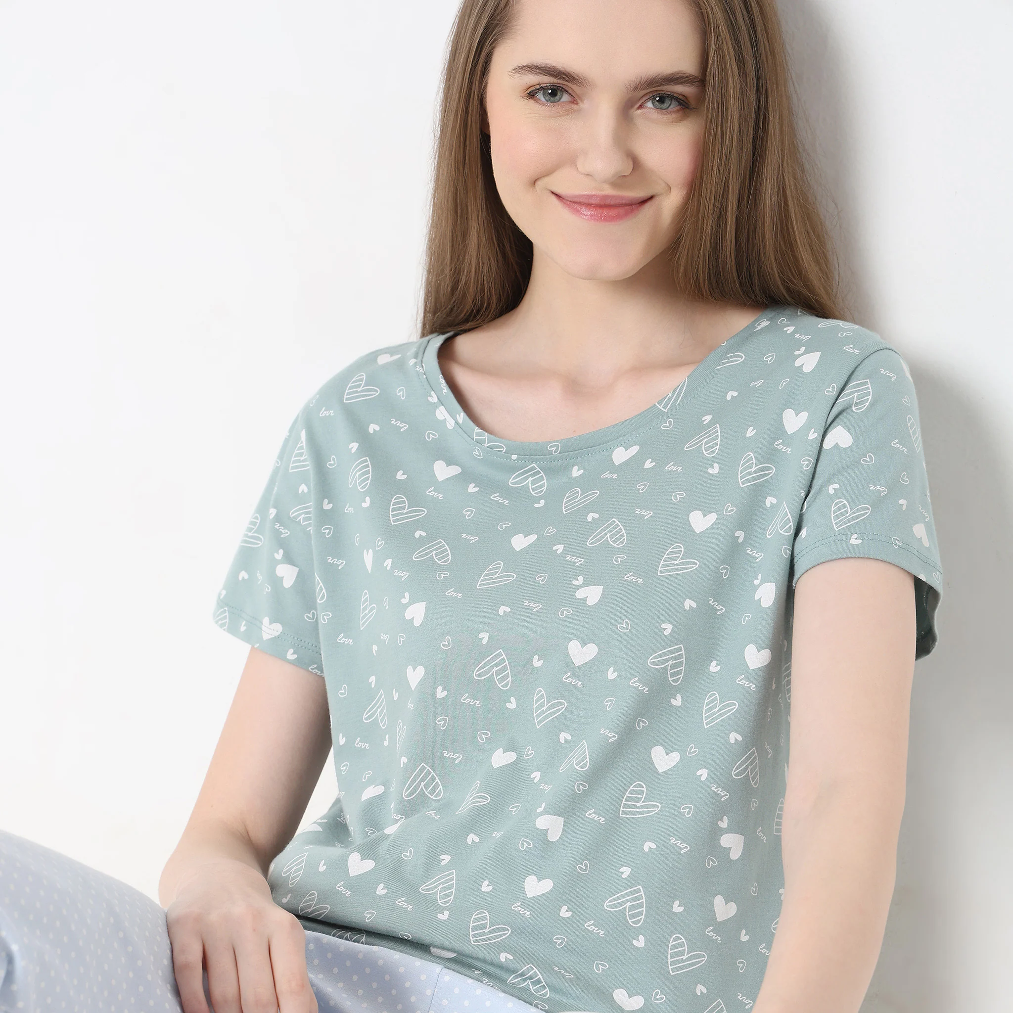 Knitted Printed Lounge T-Shirt