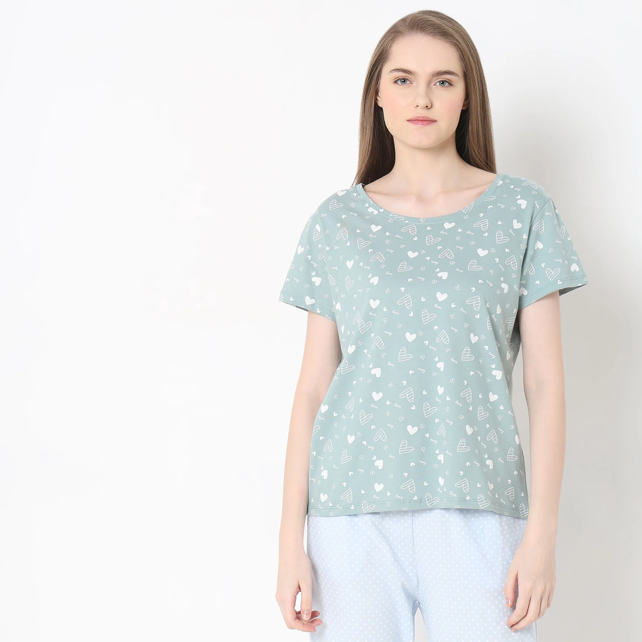 Knitted Printed Lounge T-Shirt - Image 2