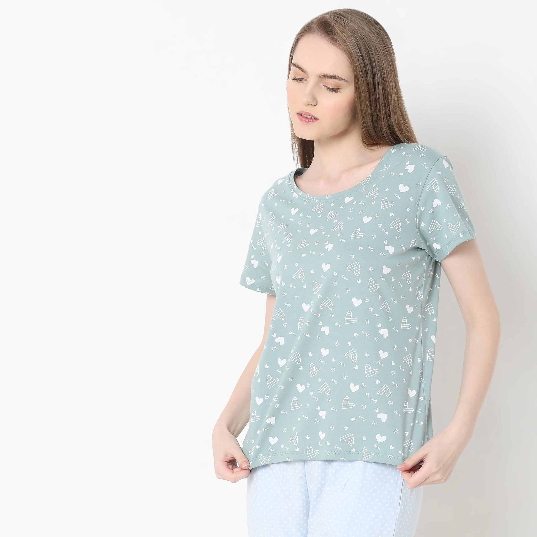 Knitted Printed Lounge T-Shirt - Image 5
