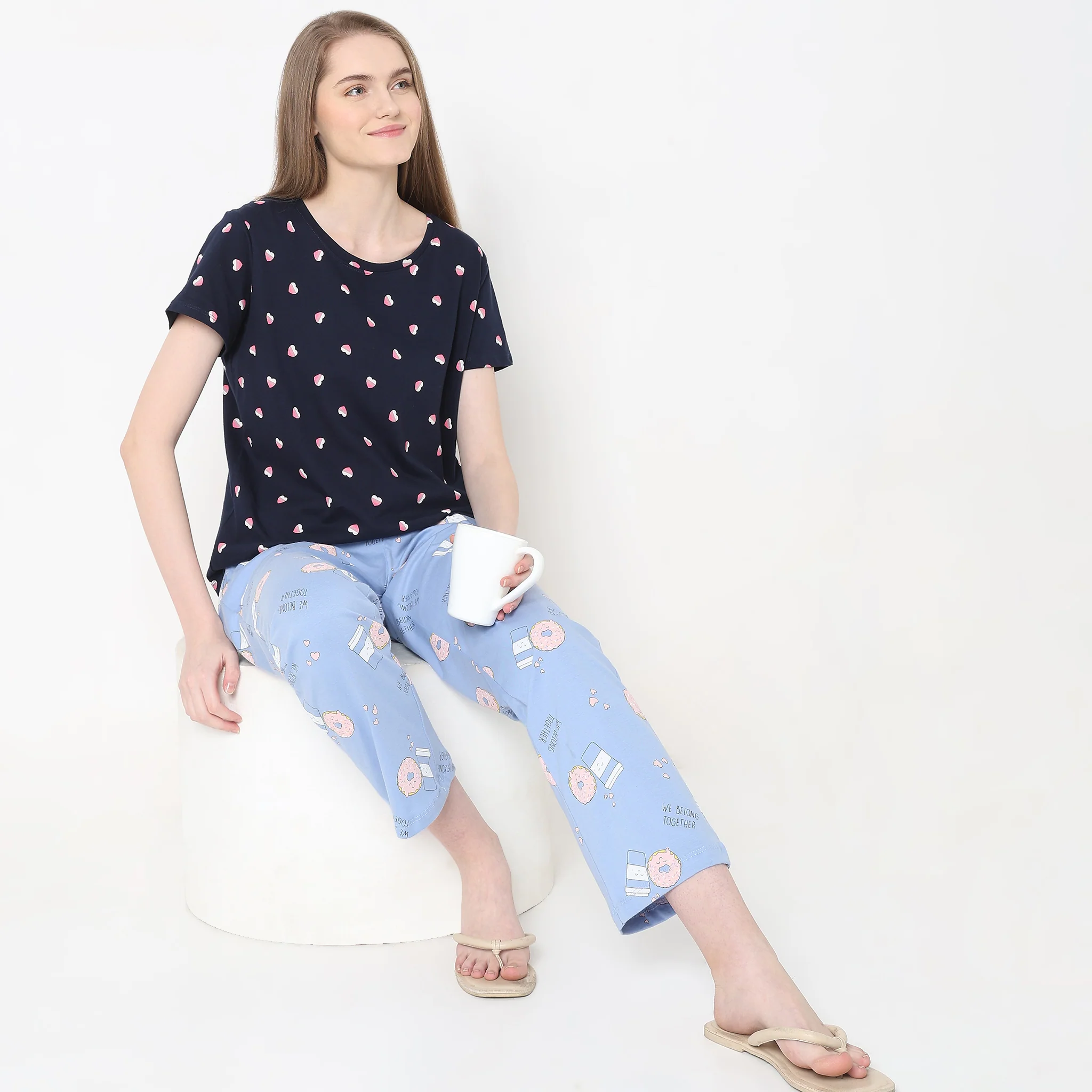 Knitted Printed Lounge T-Shirt