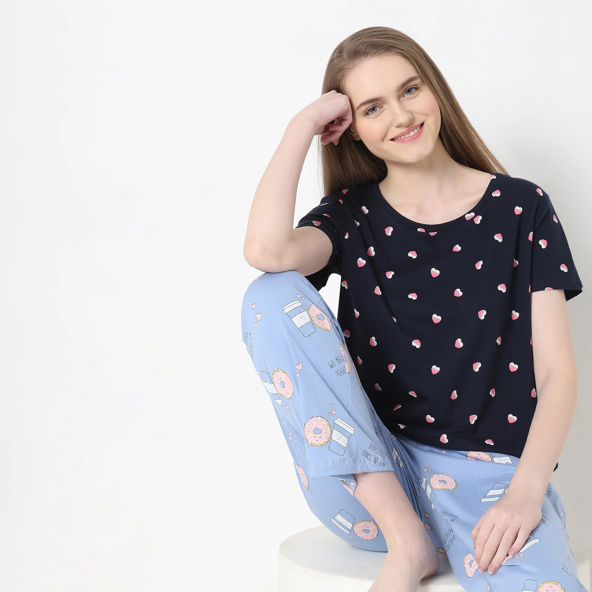 Knitted Printed Lounge T-Shirt - Image 2