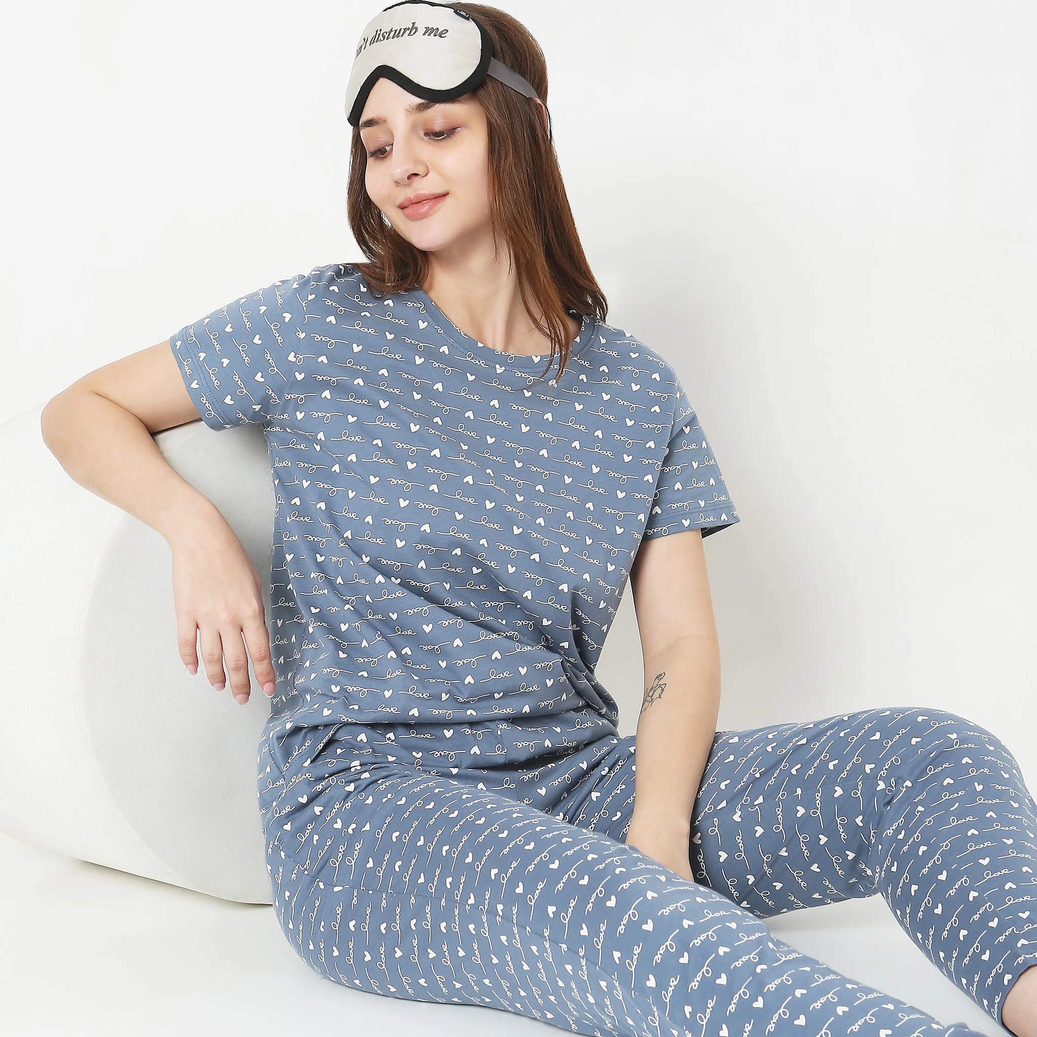 Knitted Printed Lounge T-Shirt