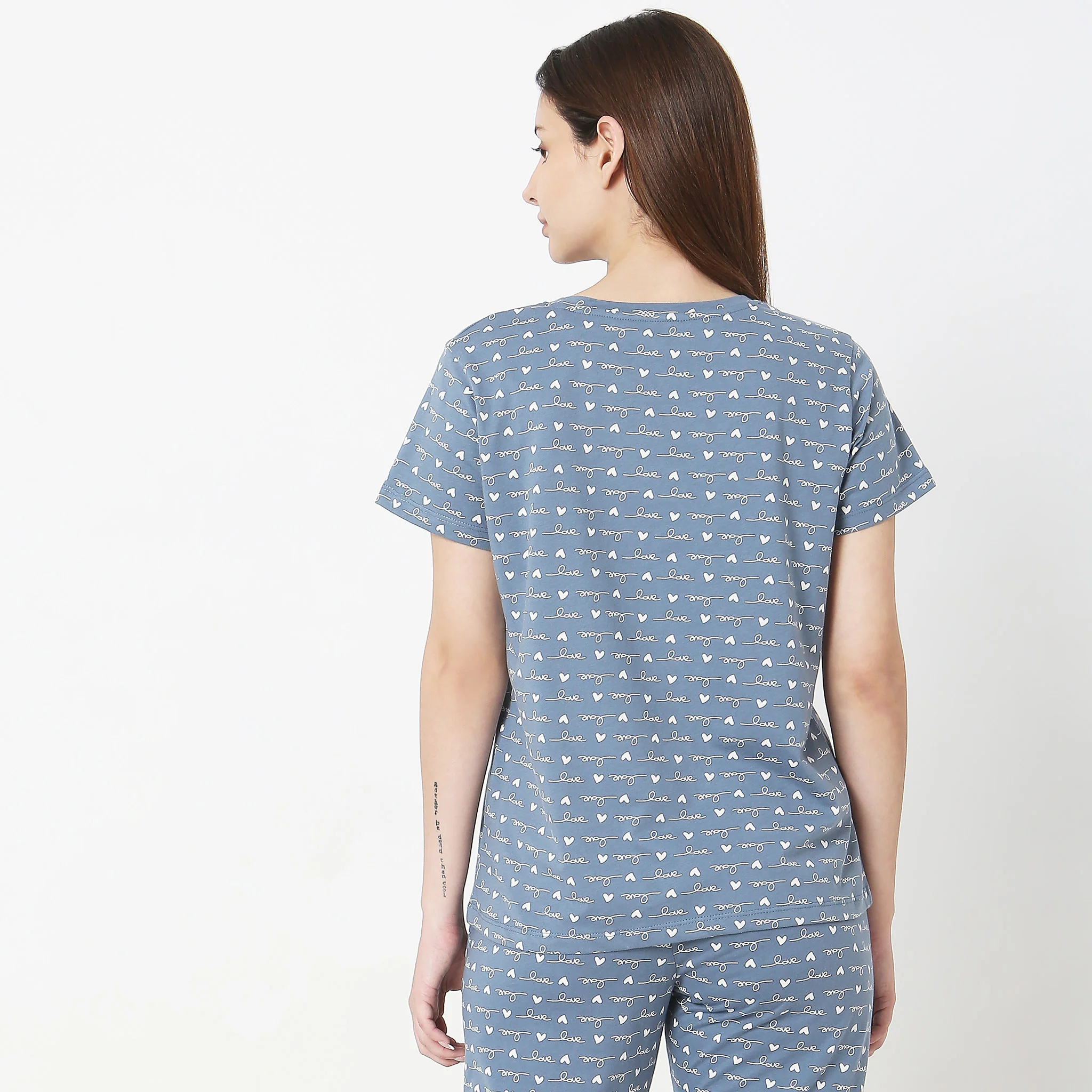 Knitted Printed Lounge T-Shirt - Image 3