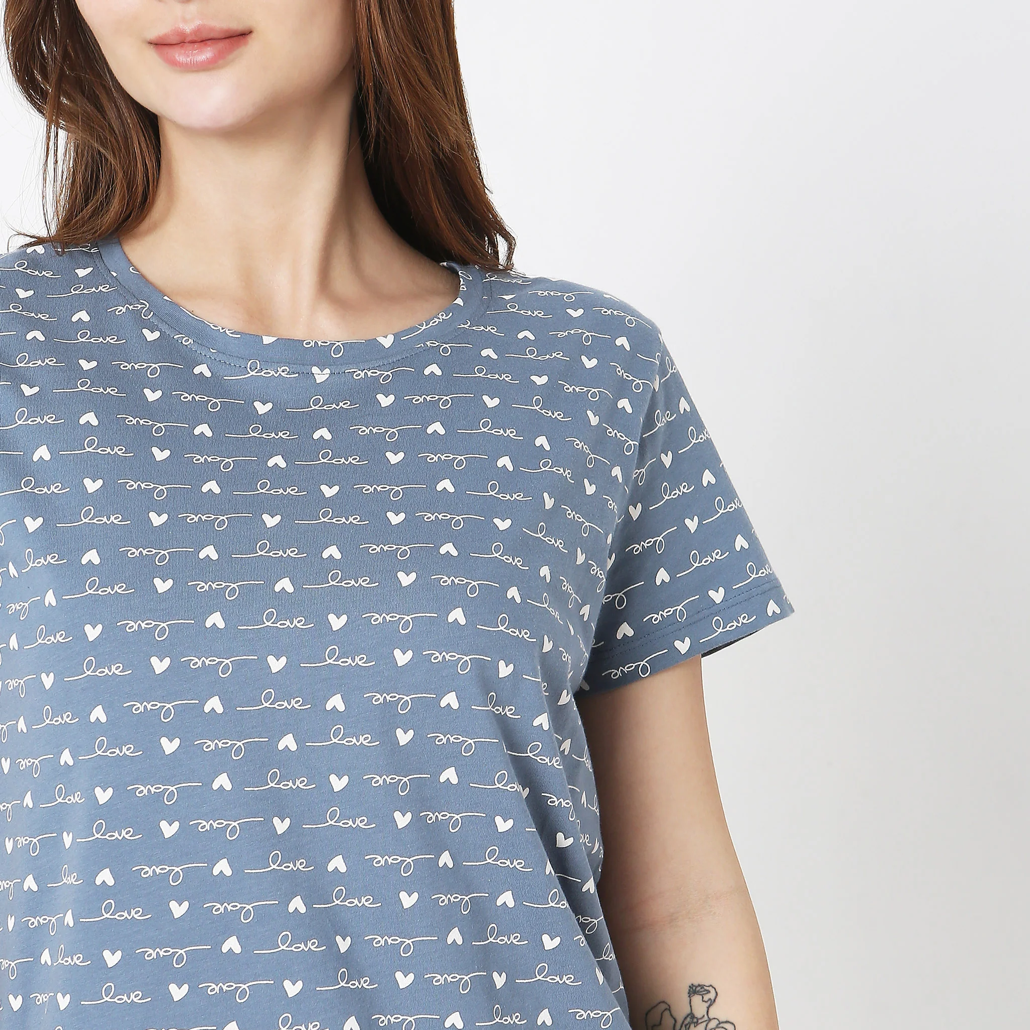 Knitted Printed Lounge T-Shirt - Image 4