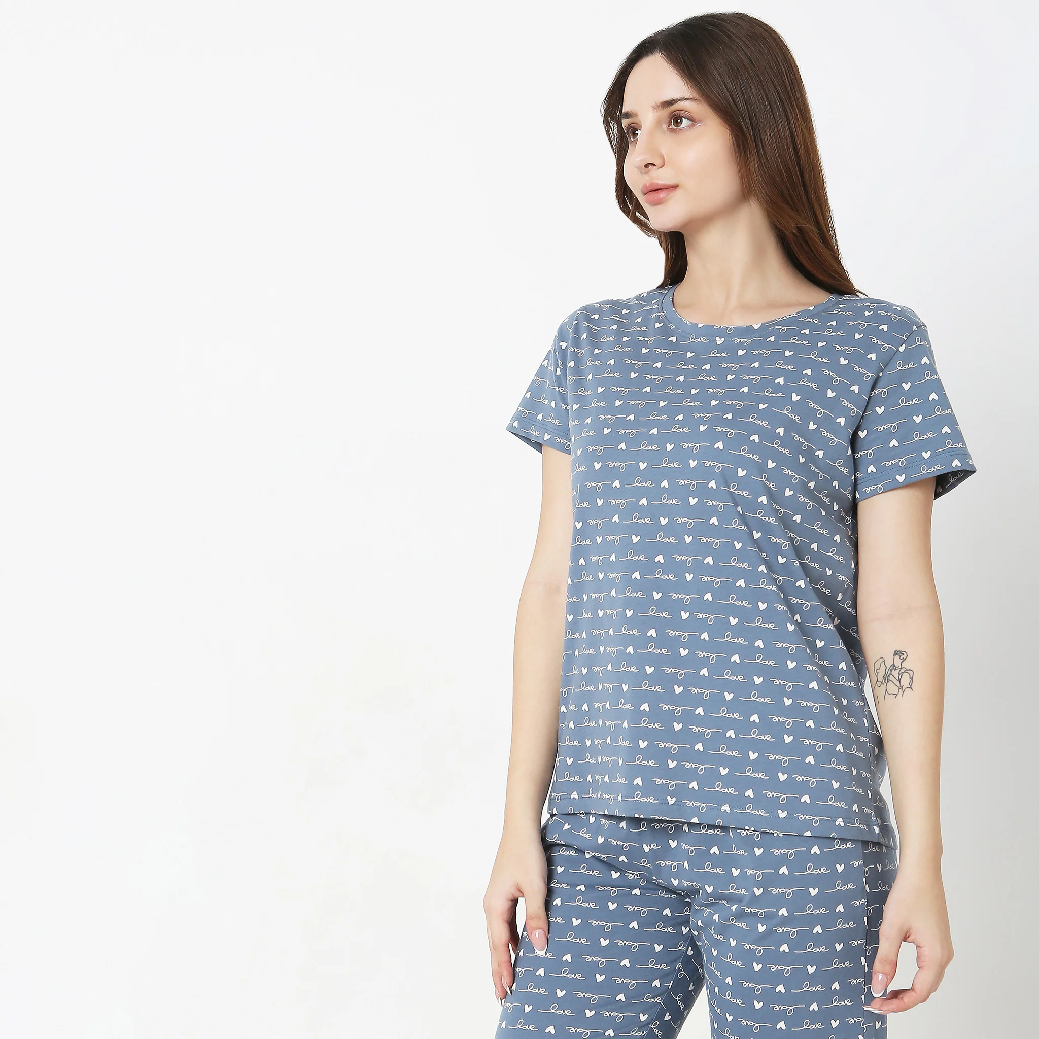 Knitted Printed Lounge T-Shirt - Image 5