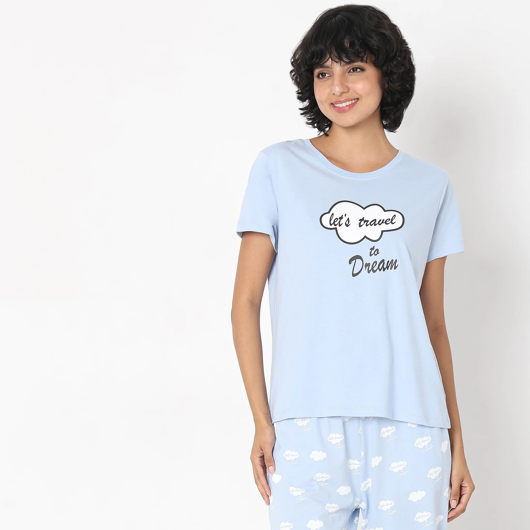 Knitted Printed Lounge T-Shirt - Image 2