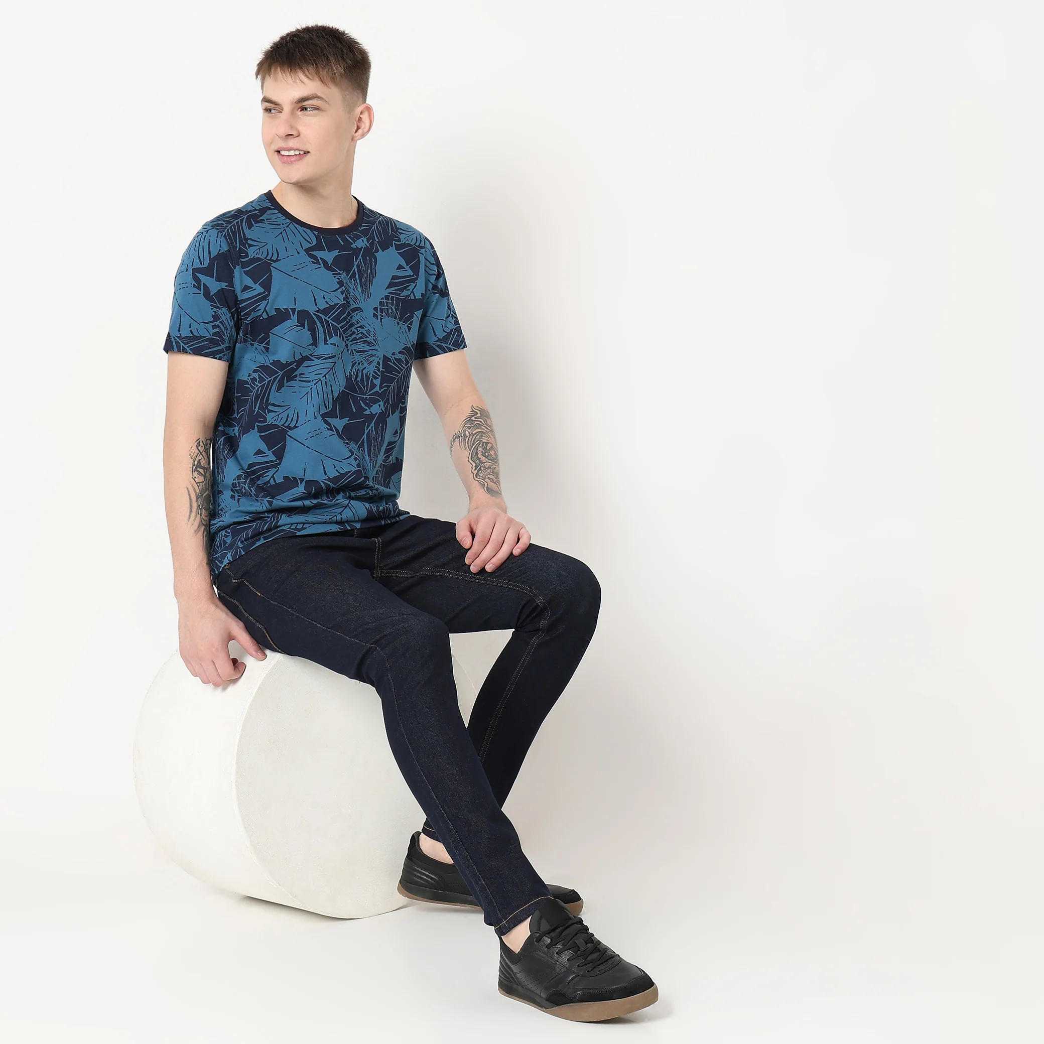 Knitted Printed T-Shirt