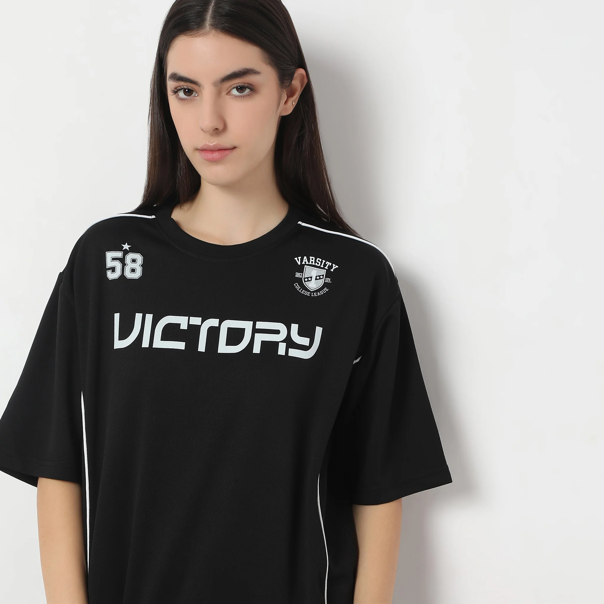 Printed Short Sleeve Sports Tee With Front Print T-Shirt - Image 5