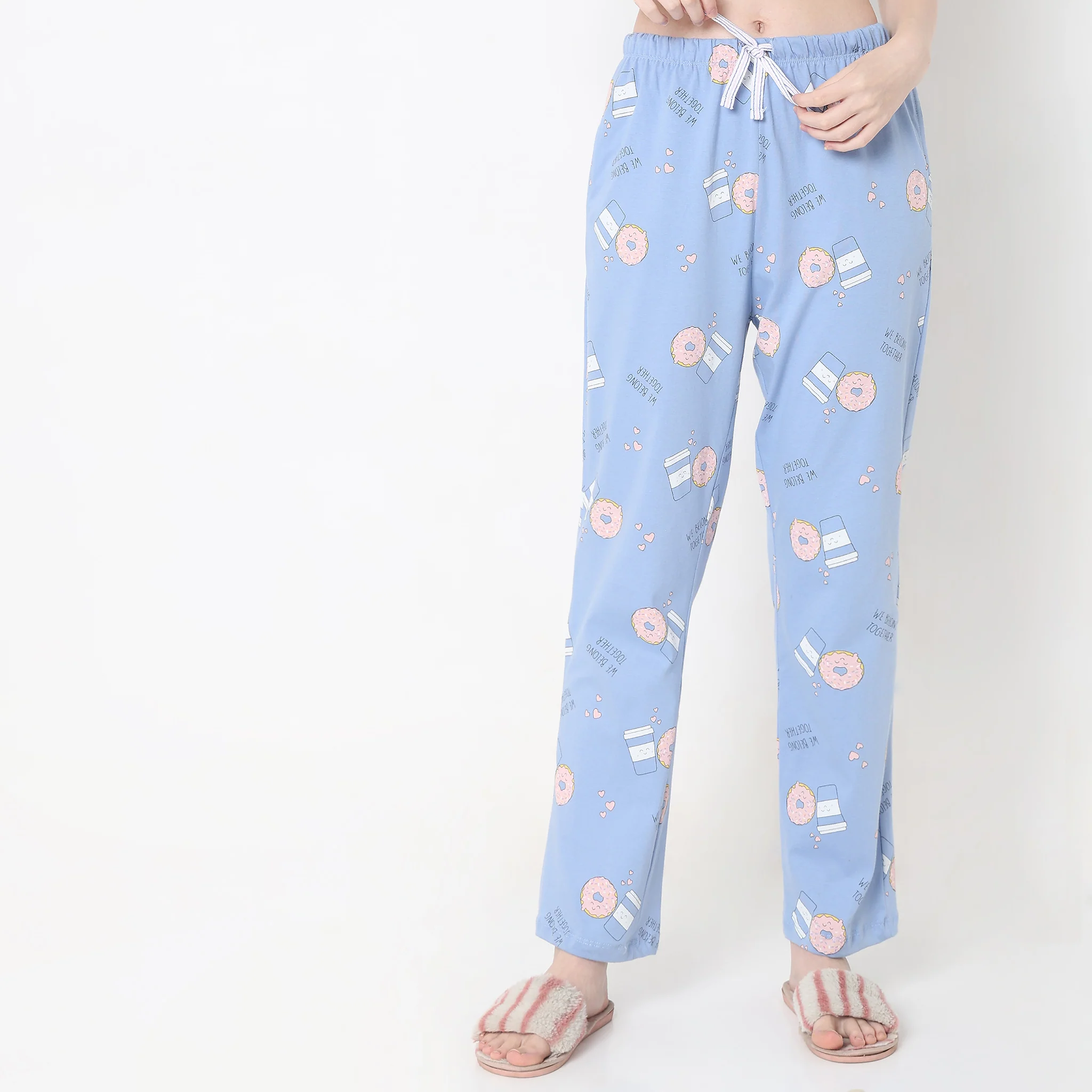 Knitted Printed T-Shirt With Pyjama Set - Image 6