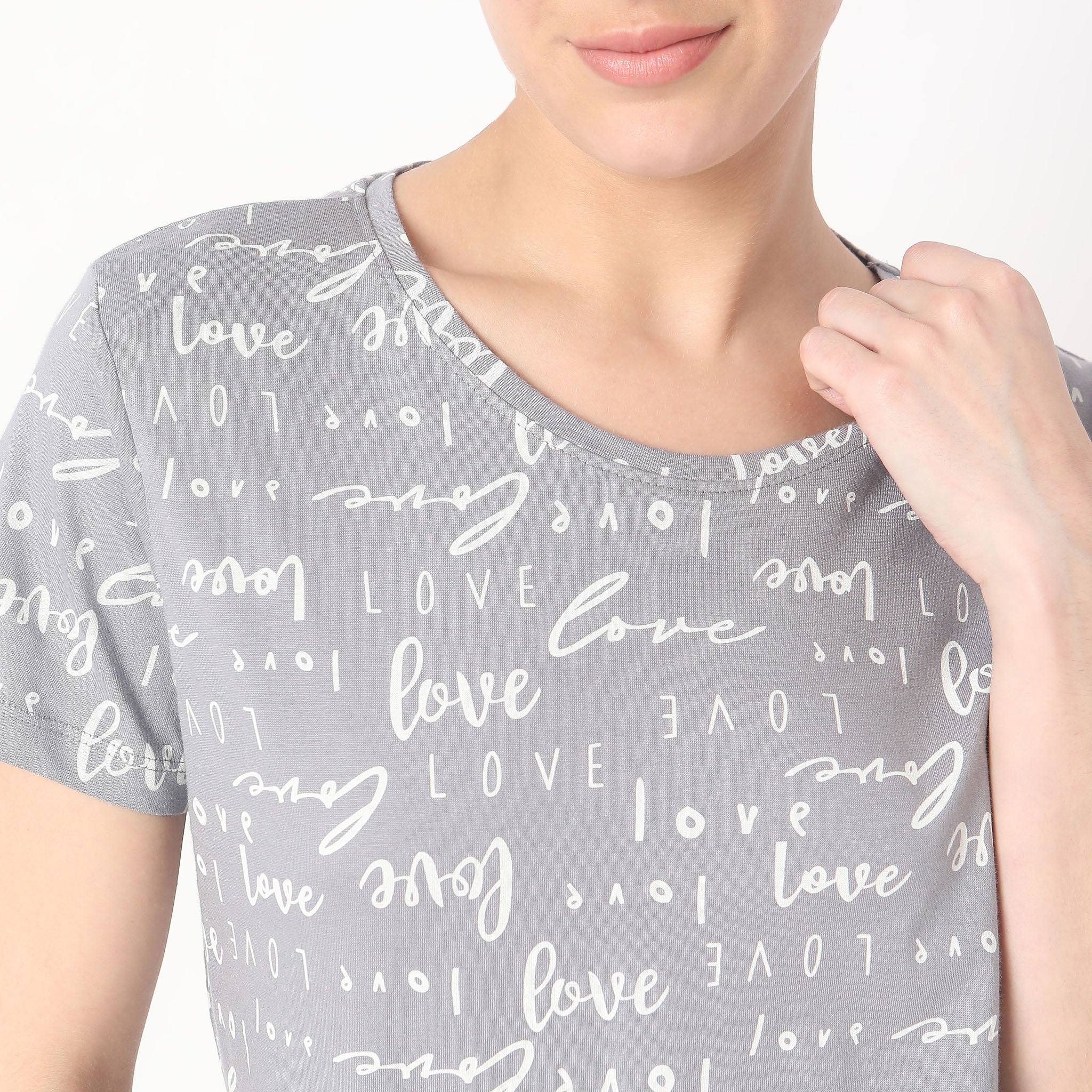 Knitted Printed Lounge T-Shirt - Image 4