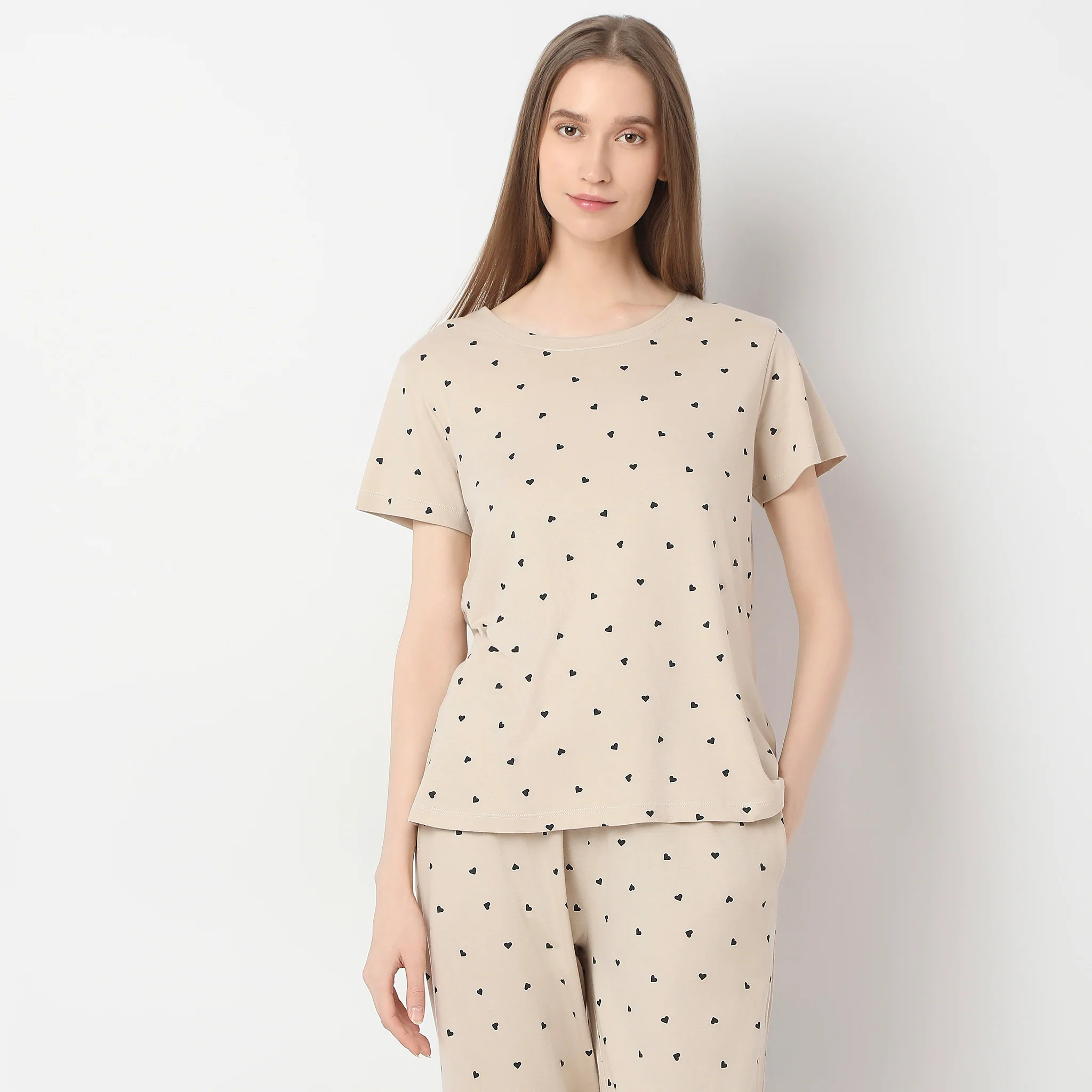 Knitted Printed Lounge T-Shirt - Image 2