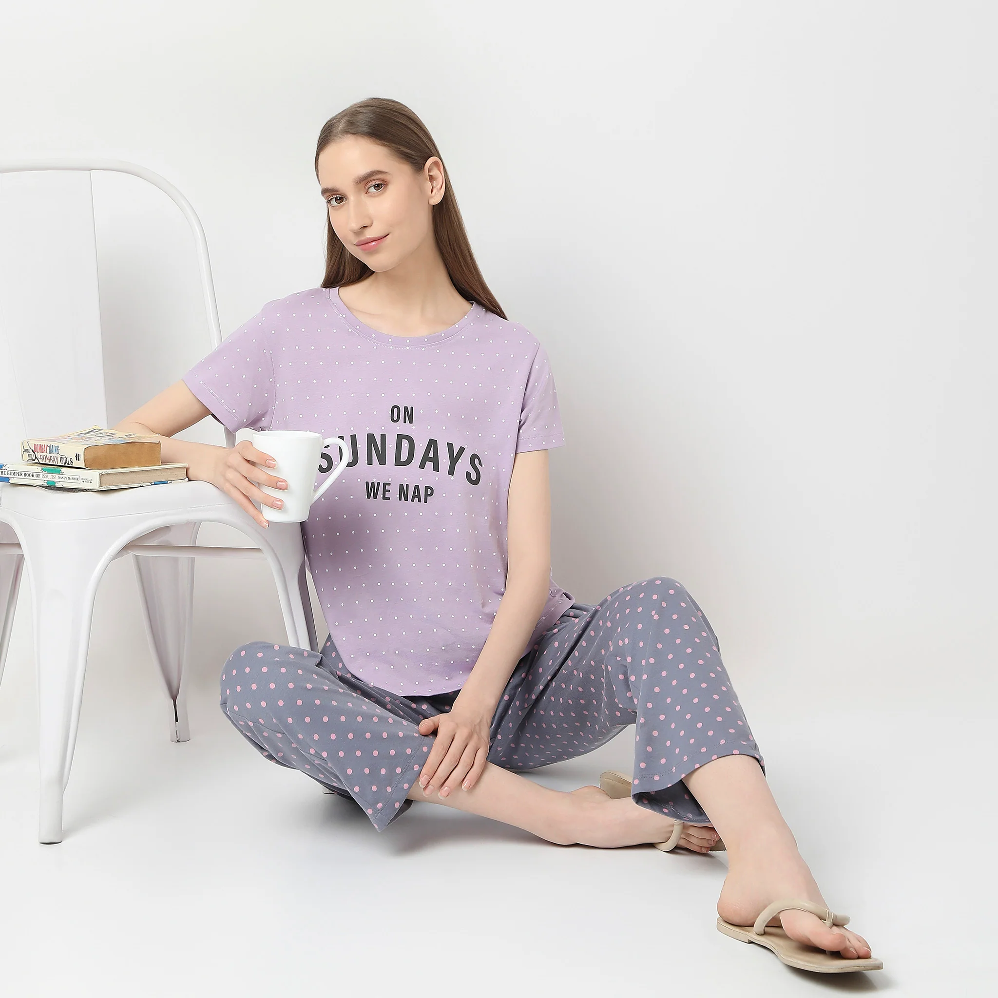 Knitted Printed Lounge T-Shirt