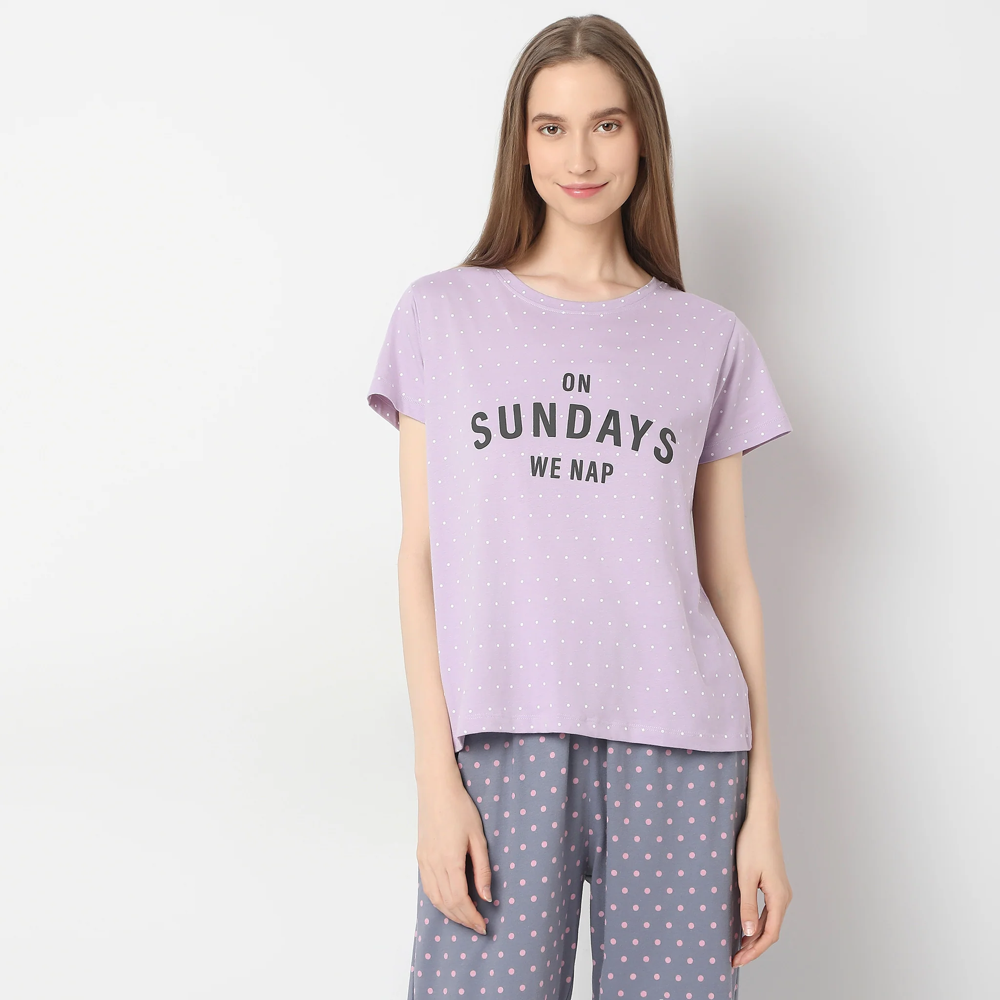 Knitted Printed Lounge T-Shirt - Image 2