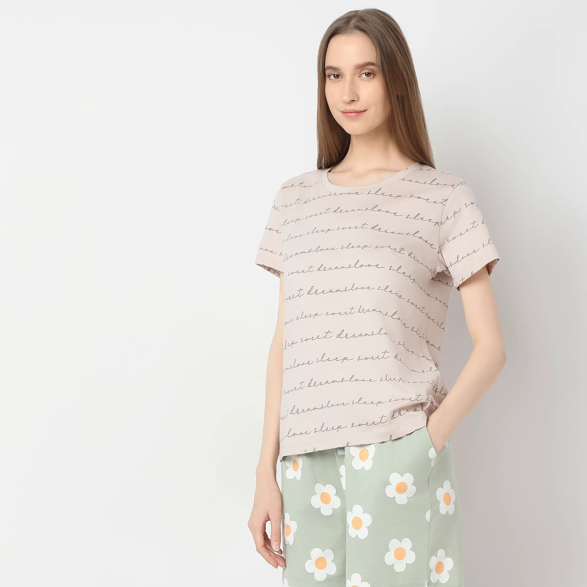 Knitted Printed Lounge T-Shirt - Image 5