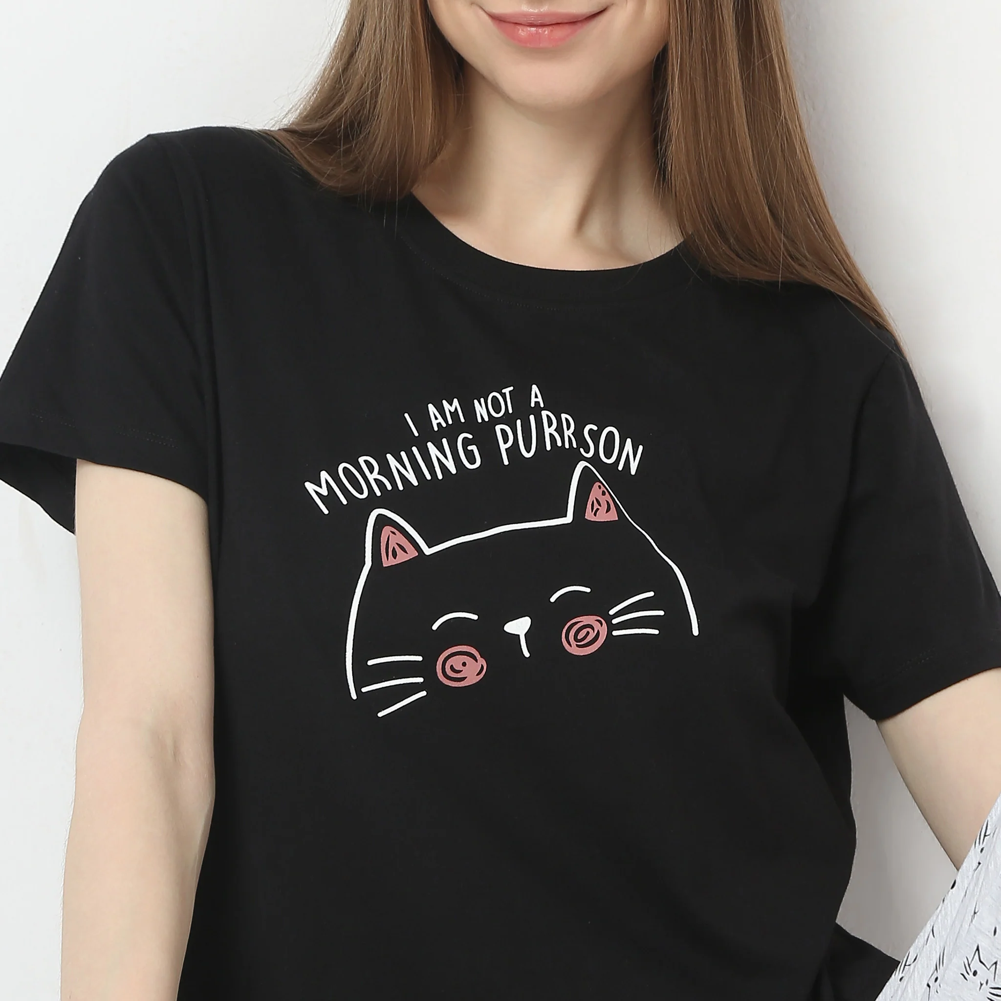 Animal Print Round Neck Short Sleeve Lounge T-Shirt - Image 4