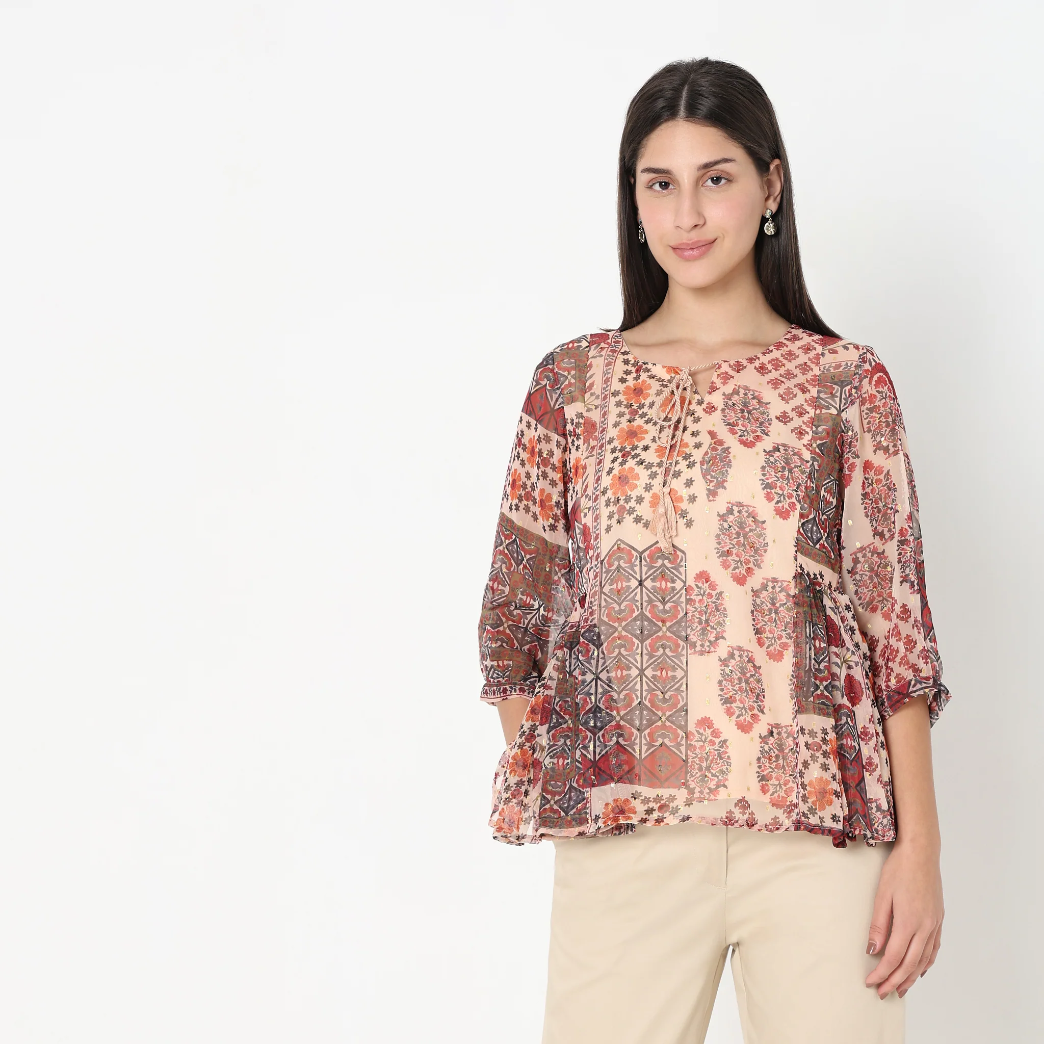 Regular Fit Printed Top - Image 2