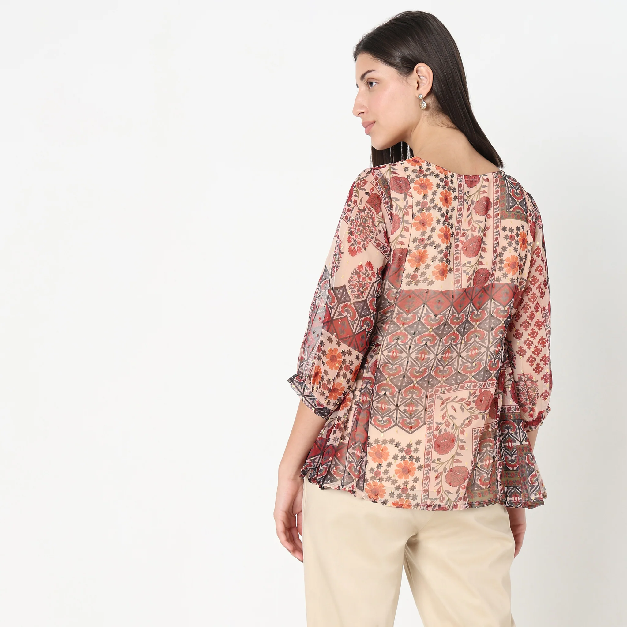 Regular Fit Printed Top - Image 3