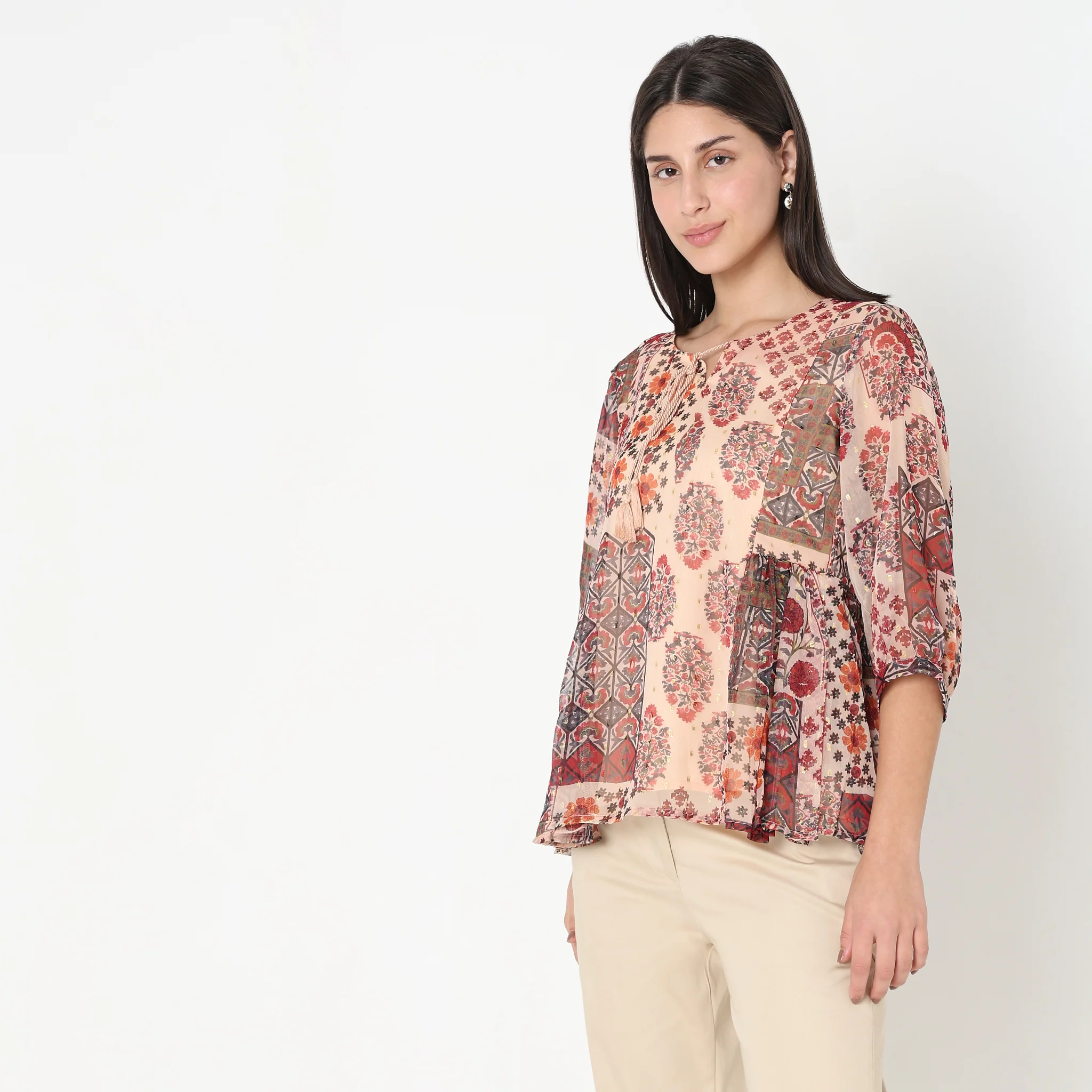 Regular Fit Printed Top - Image 4