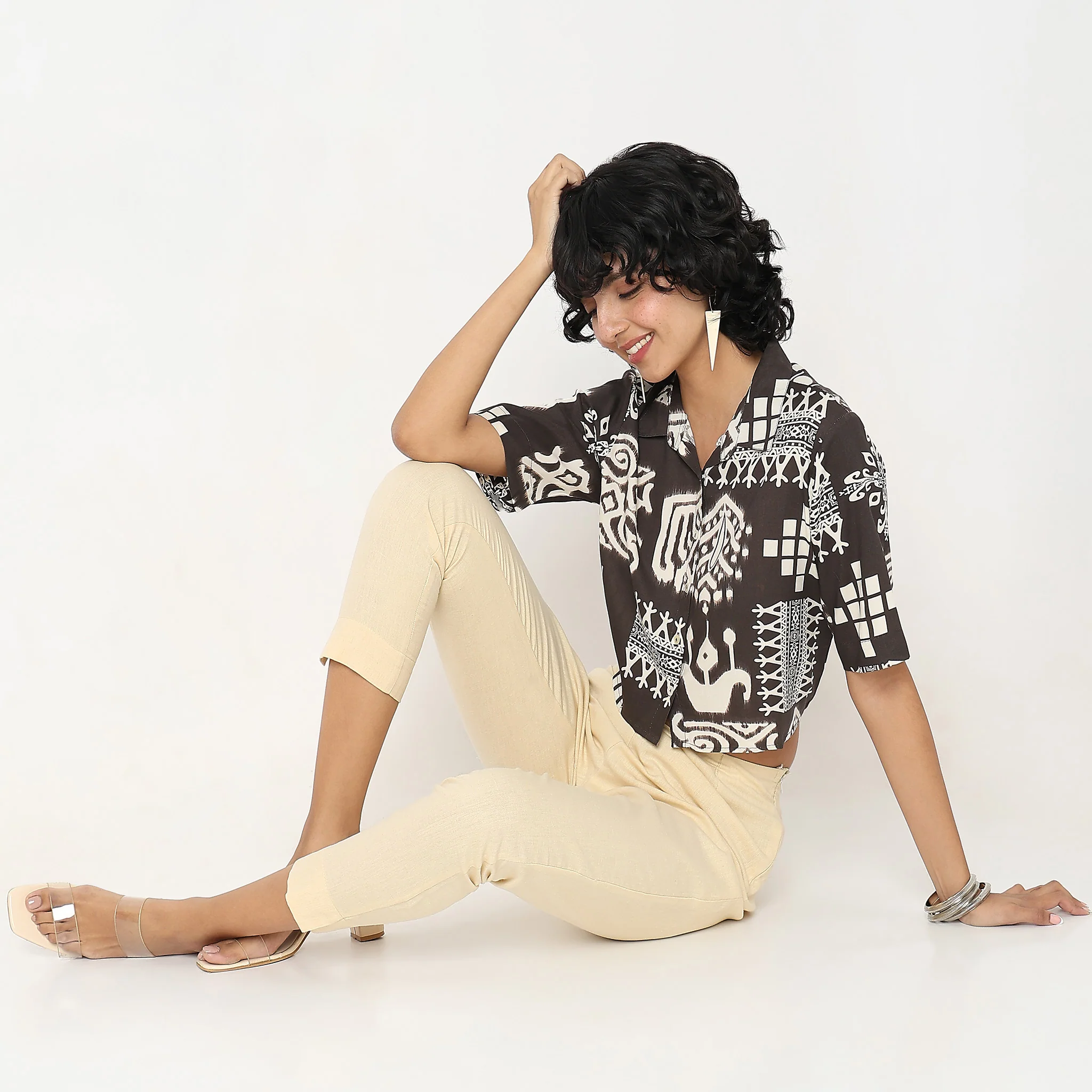 Camp Collar Crop Shirt
