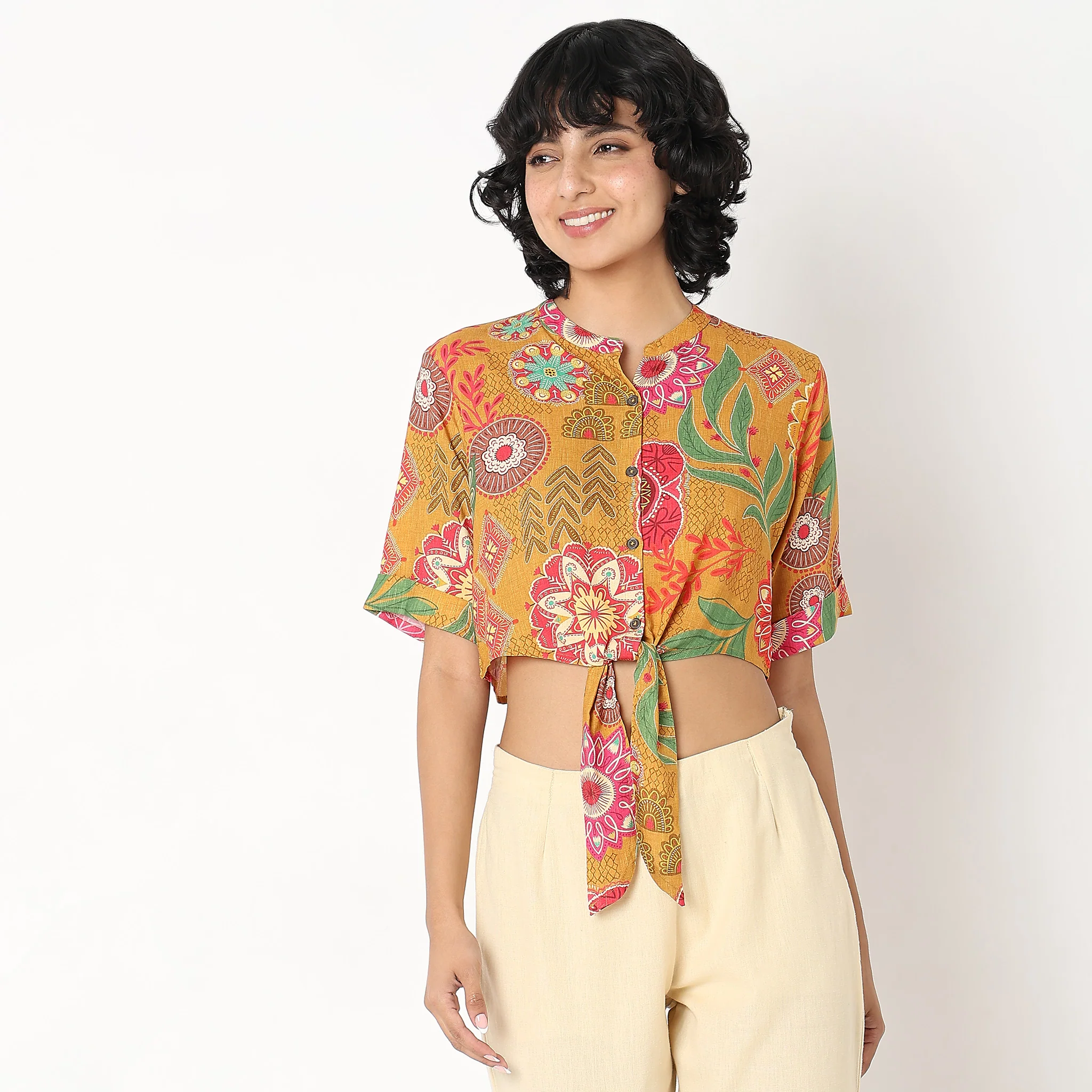 Regular Fit Printed Top - Image 2