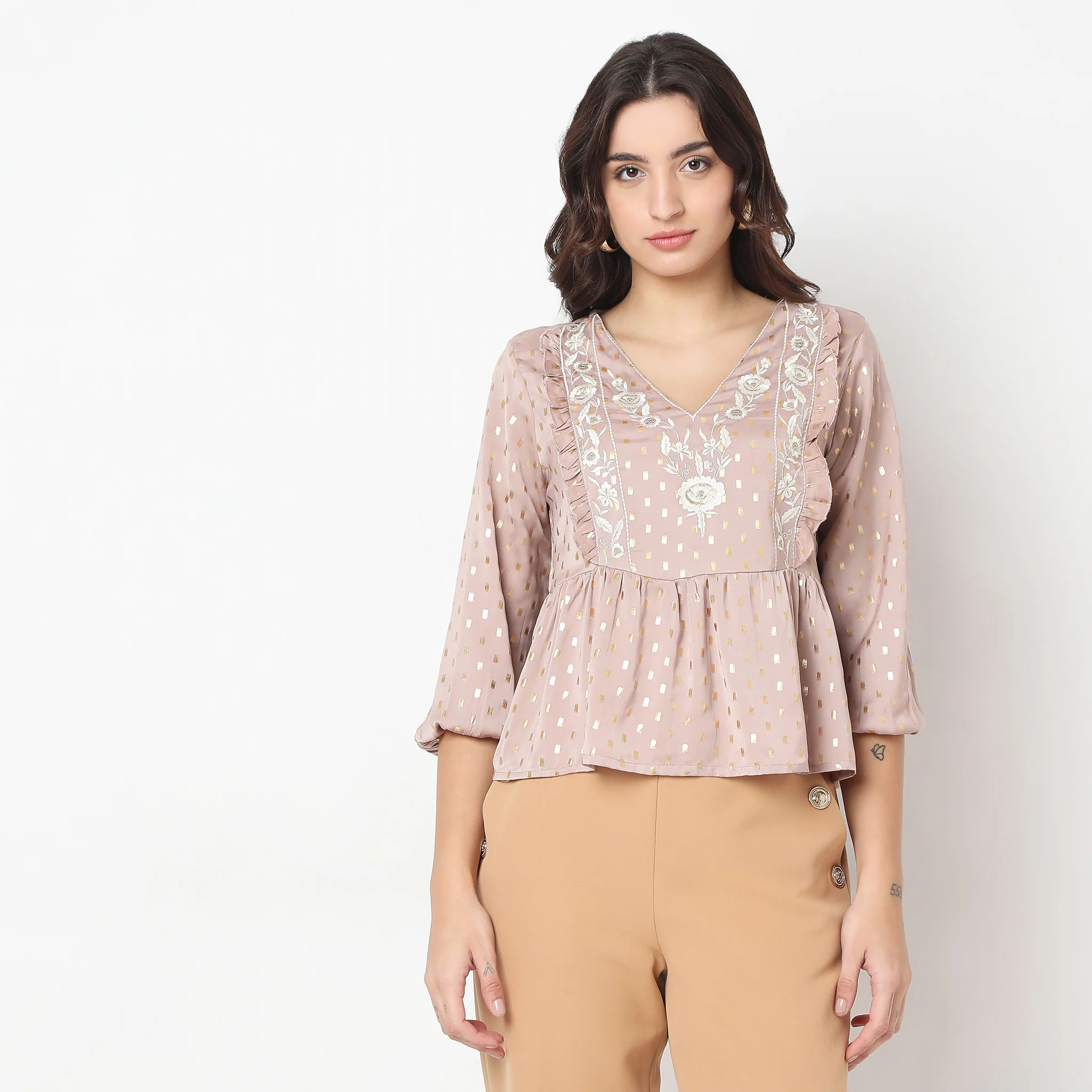 Regular Fit Printed Top - Image 2
